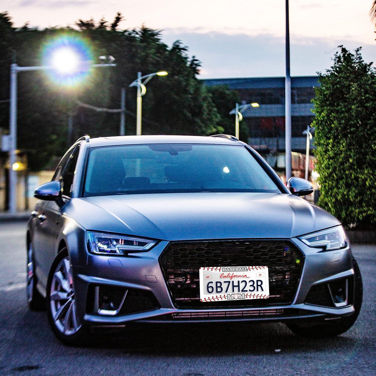 Marco de Placa de Licencia Mamá de Béisbol HOWKWAWY 30.48x15.24cm