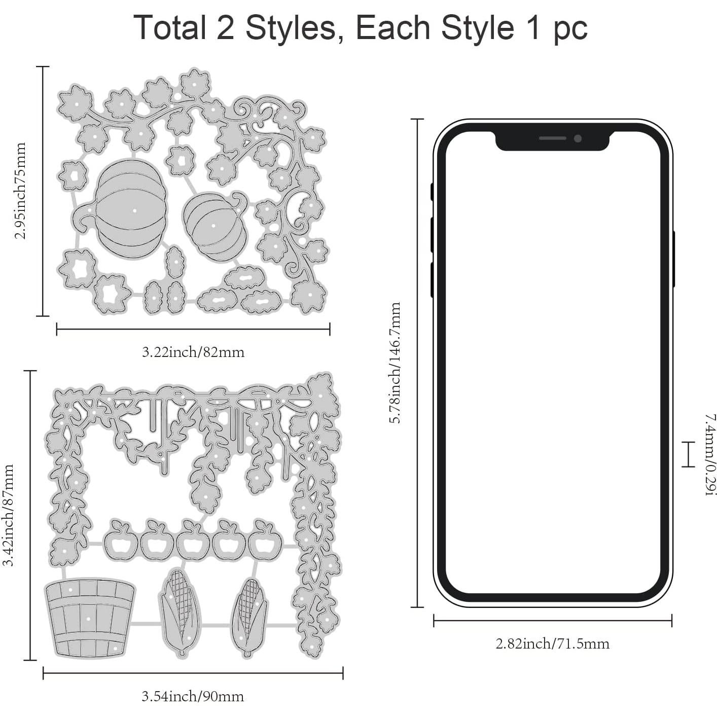 Troqueles de Metal ORIGACH para Tarjetas DIY Otoño Calabaza