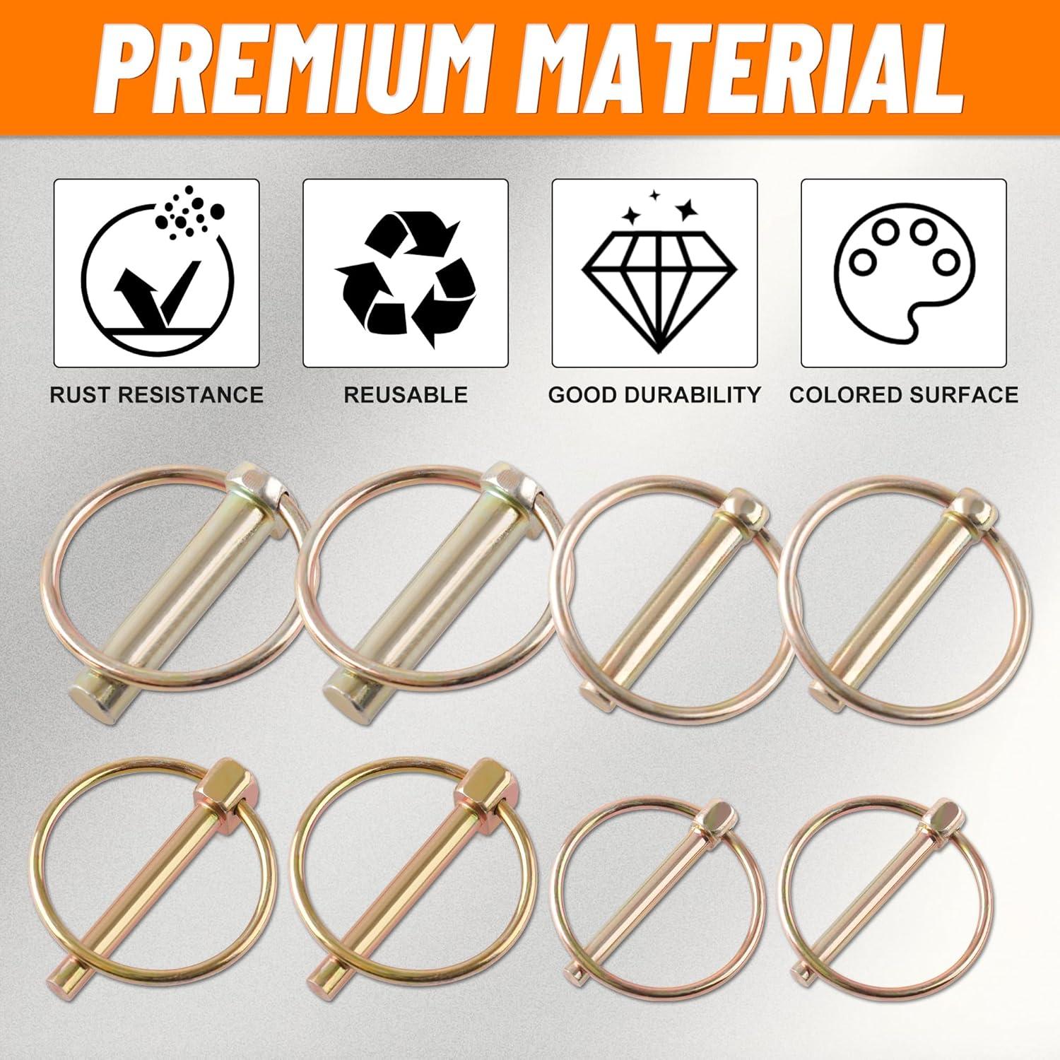 Kit de 30 Pasadores de Seguridad HASAOMOI para Remolques y Tractores