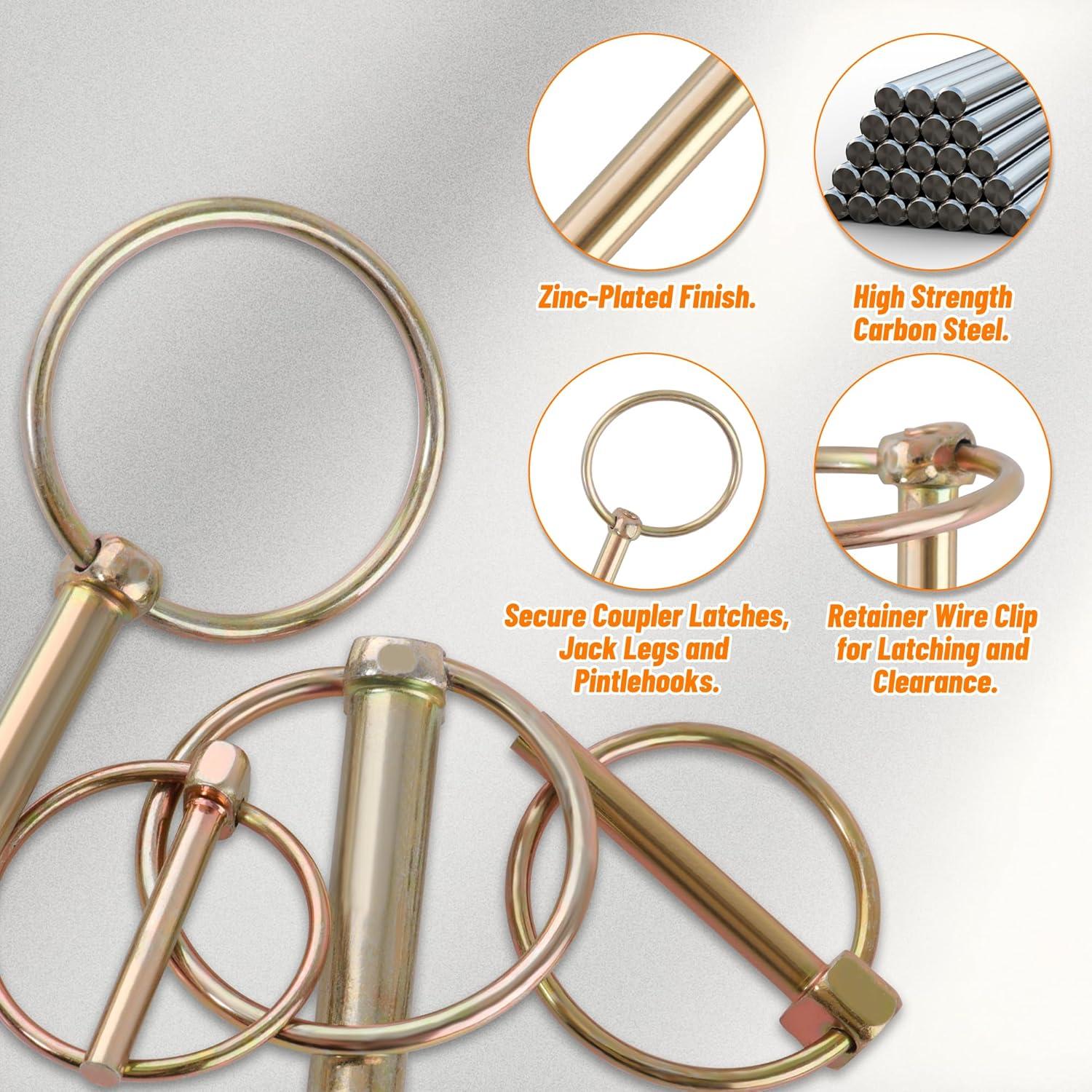 Kit de 30 Pasadores de Seguridad HASAOMOI para Remolques y Tractores