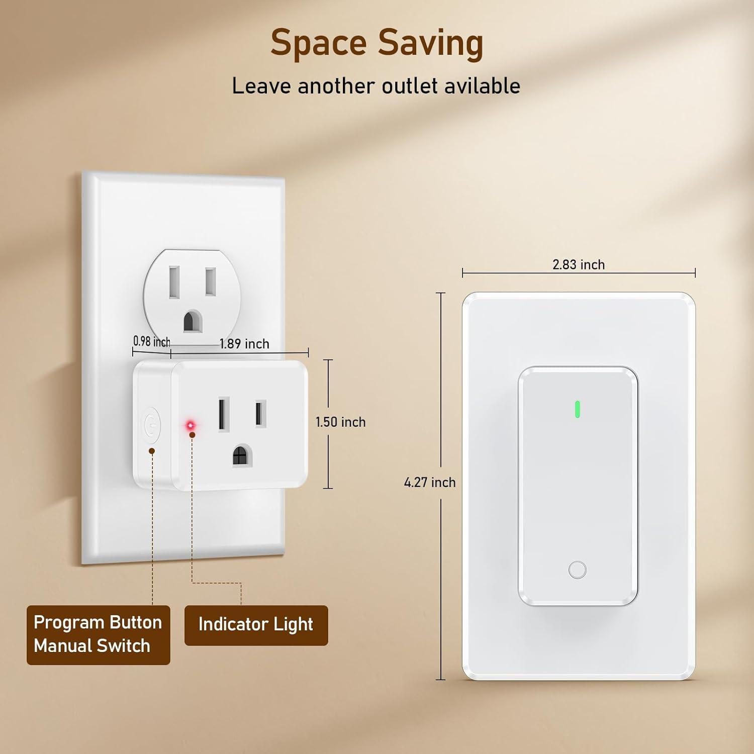 Enchufe de Control Remoto Thinkbee 15A 1500W 600ft RF