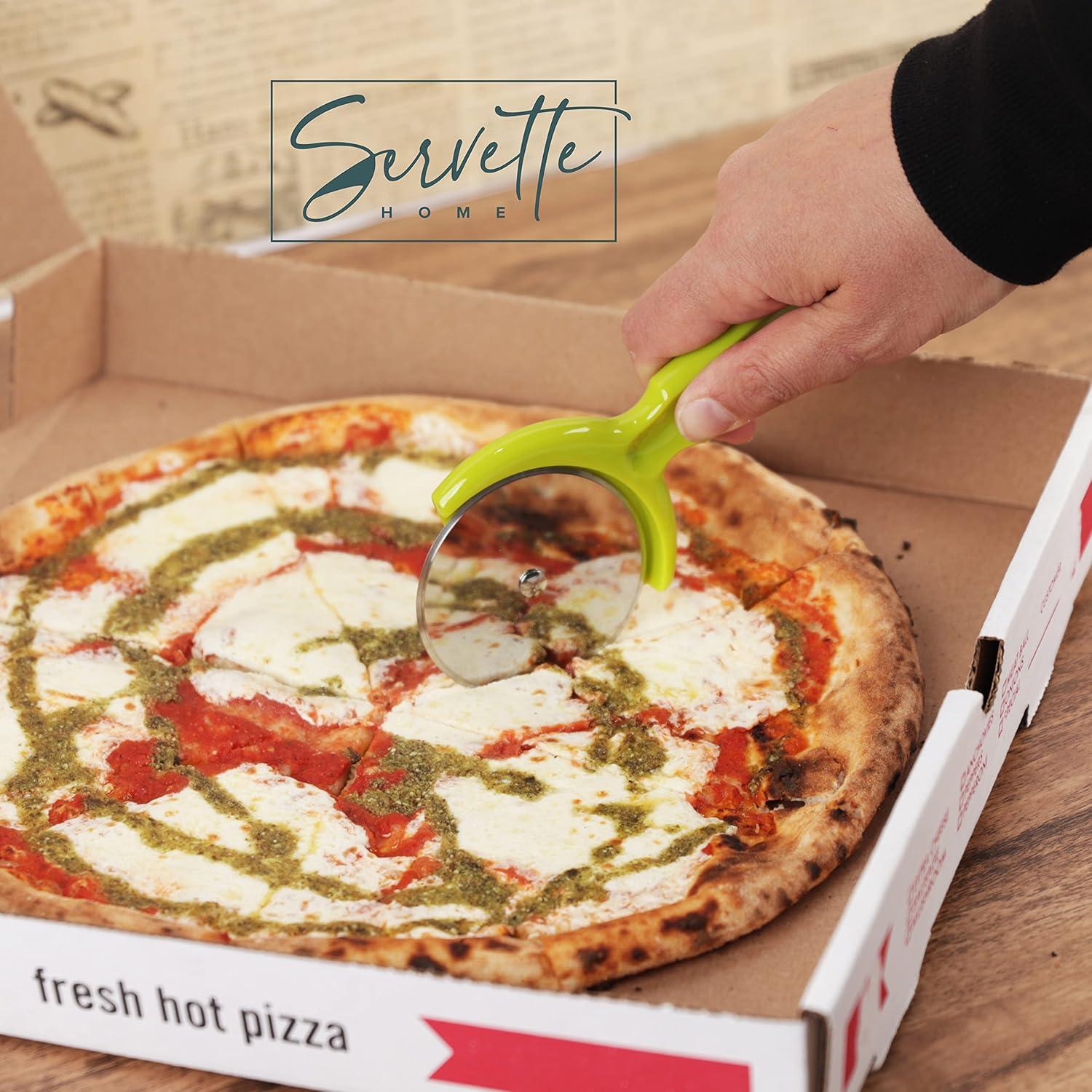 Cortador de Pizza Acero Inoxidable Servette 19.7 cm Verde