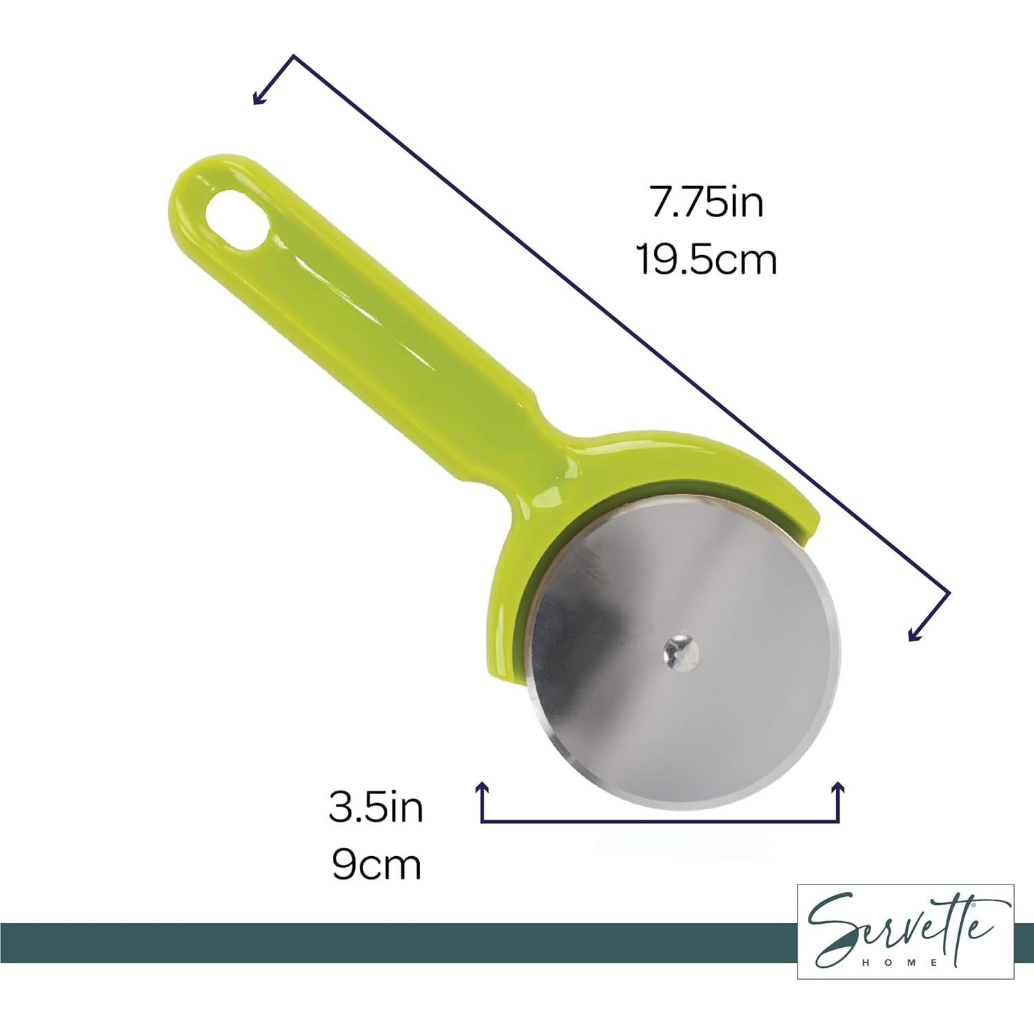 Cortador de Pizza Acero Inoxidable Servette 19.7 cm Verde