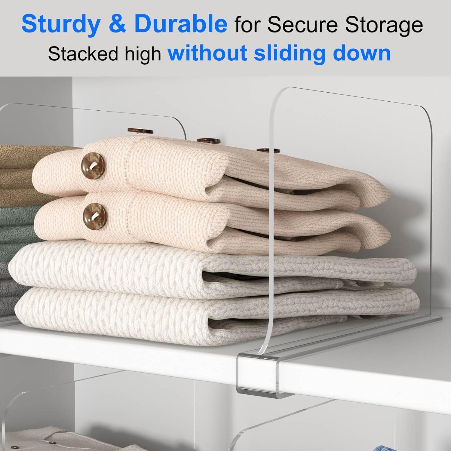 Divisores de Estantería OKPOW - Paquete de 4, 20 cm x 30.5 cm