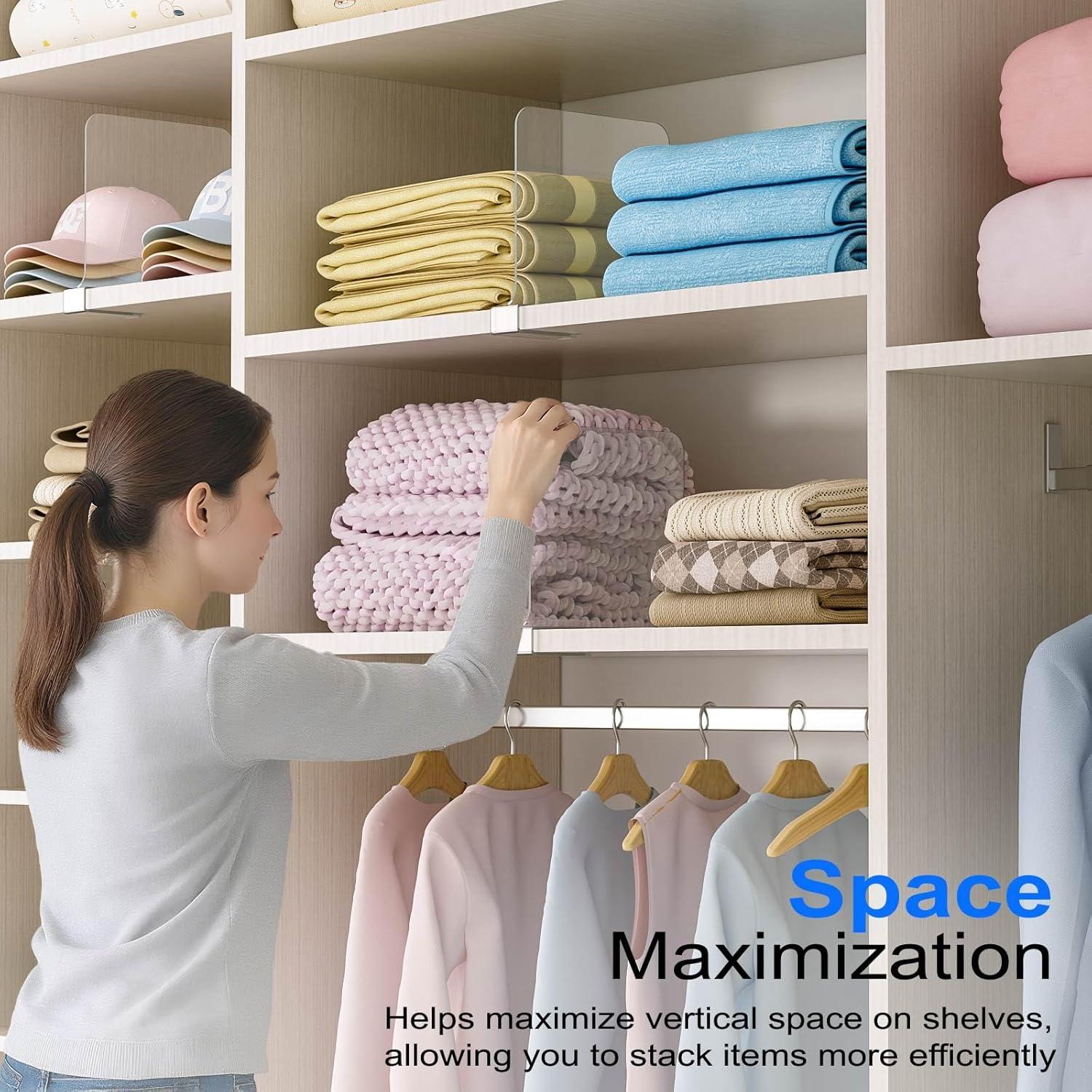 Divisores de Estantería OKPOW - Paquete de 4, 20 cm x 30.5 cm