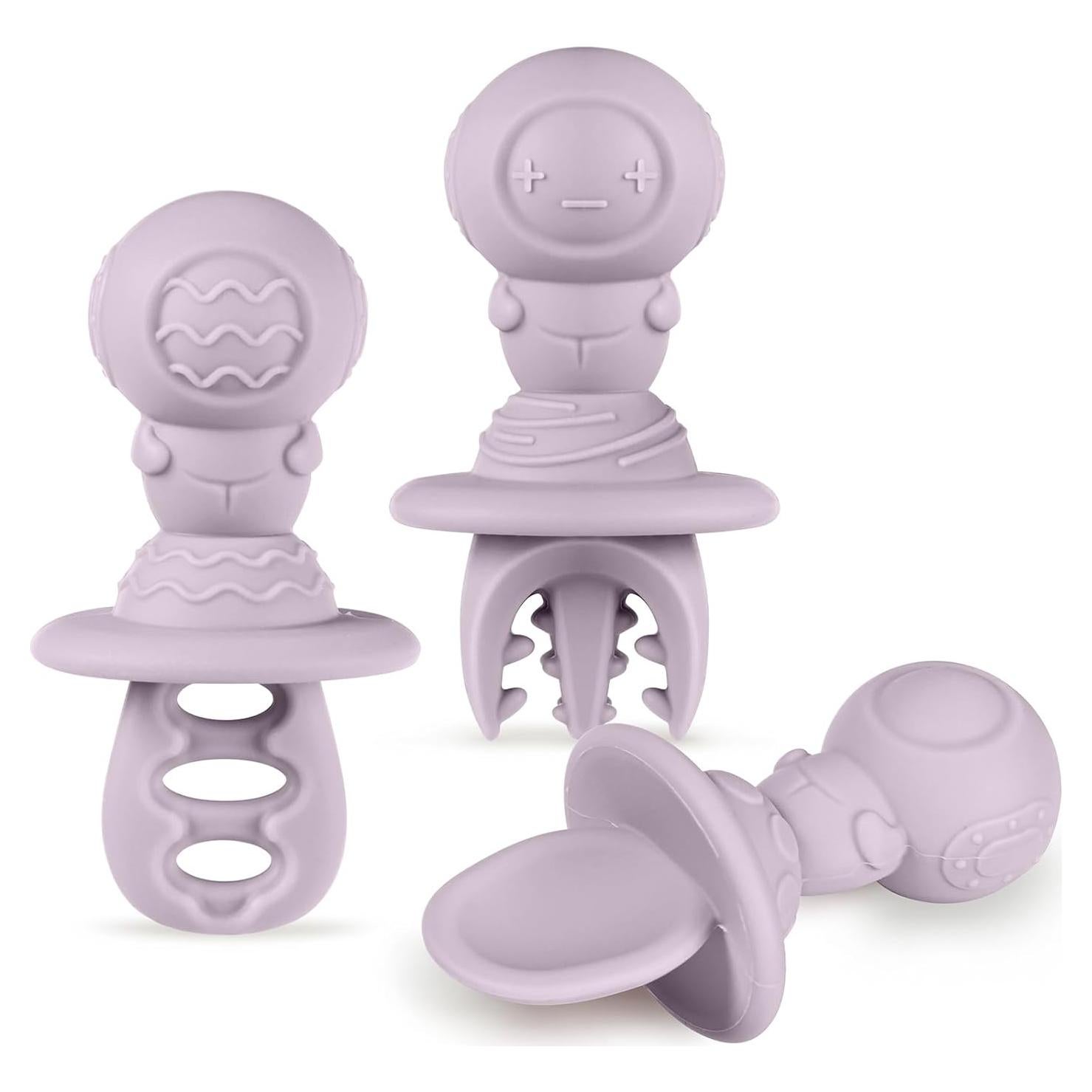 Juego de Cubiertos de Silicona Haakaa Astronauta 3 Piezas