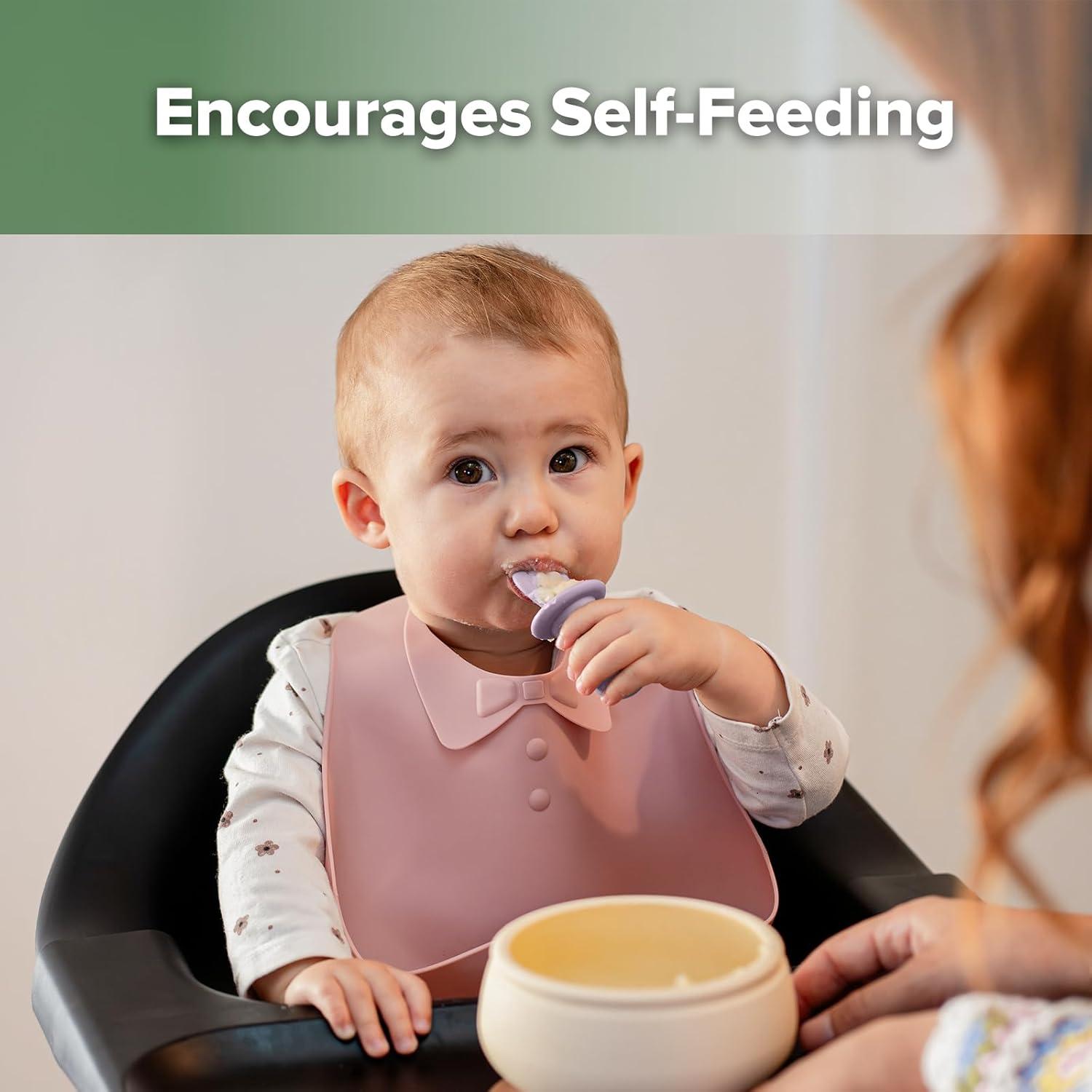 Juego de Cubiertos de Silicona Haakaa Astronauta 3 Piezas