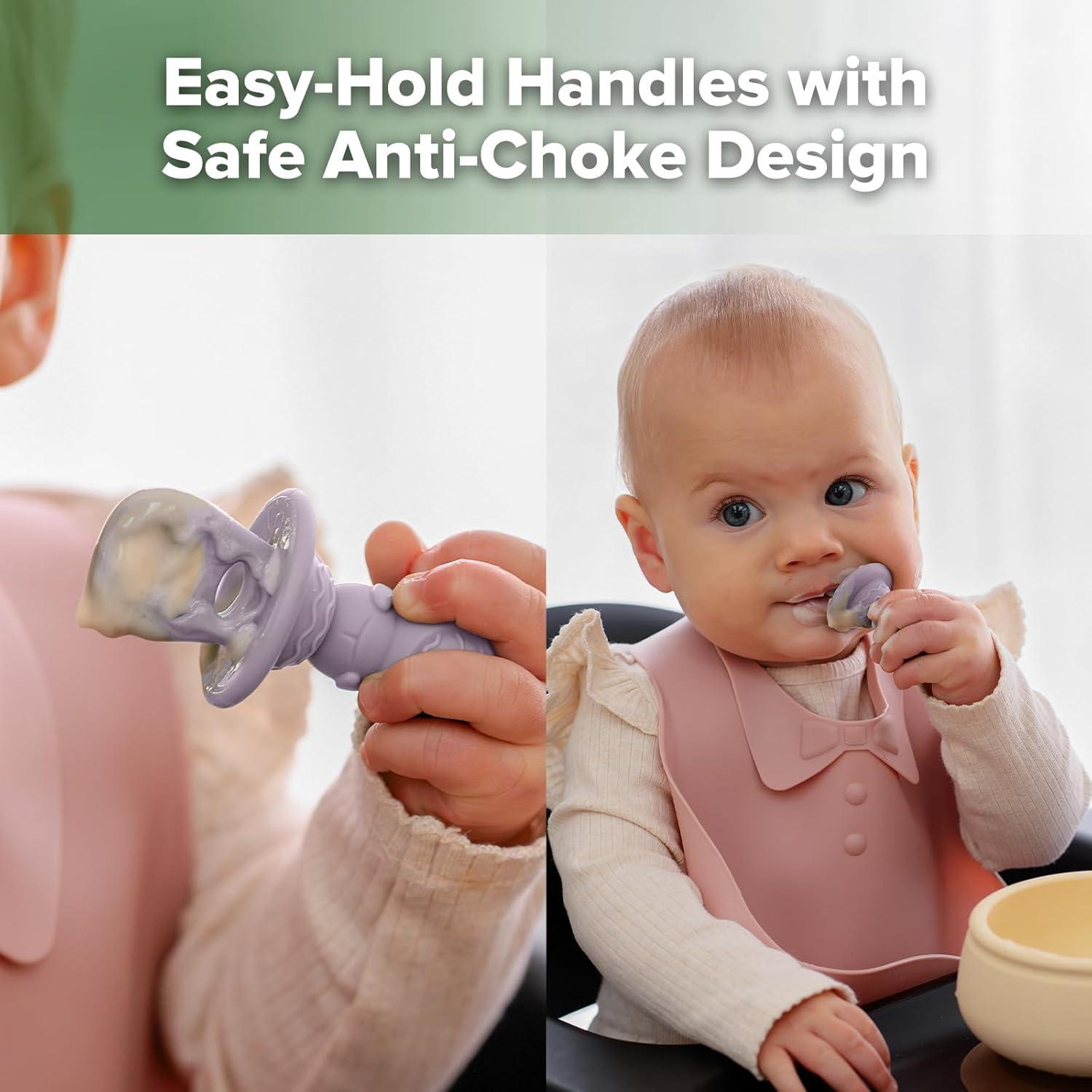 Juego de Cubiertos de Silicona Haakaa Astronauta 3 Piezas