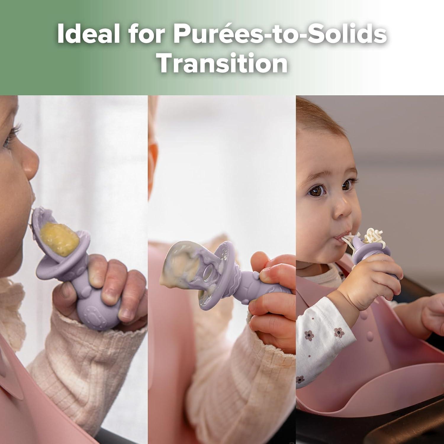 Juego de Cubiertos de Silicona Haakaa Astronauta 3 Piezas