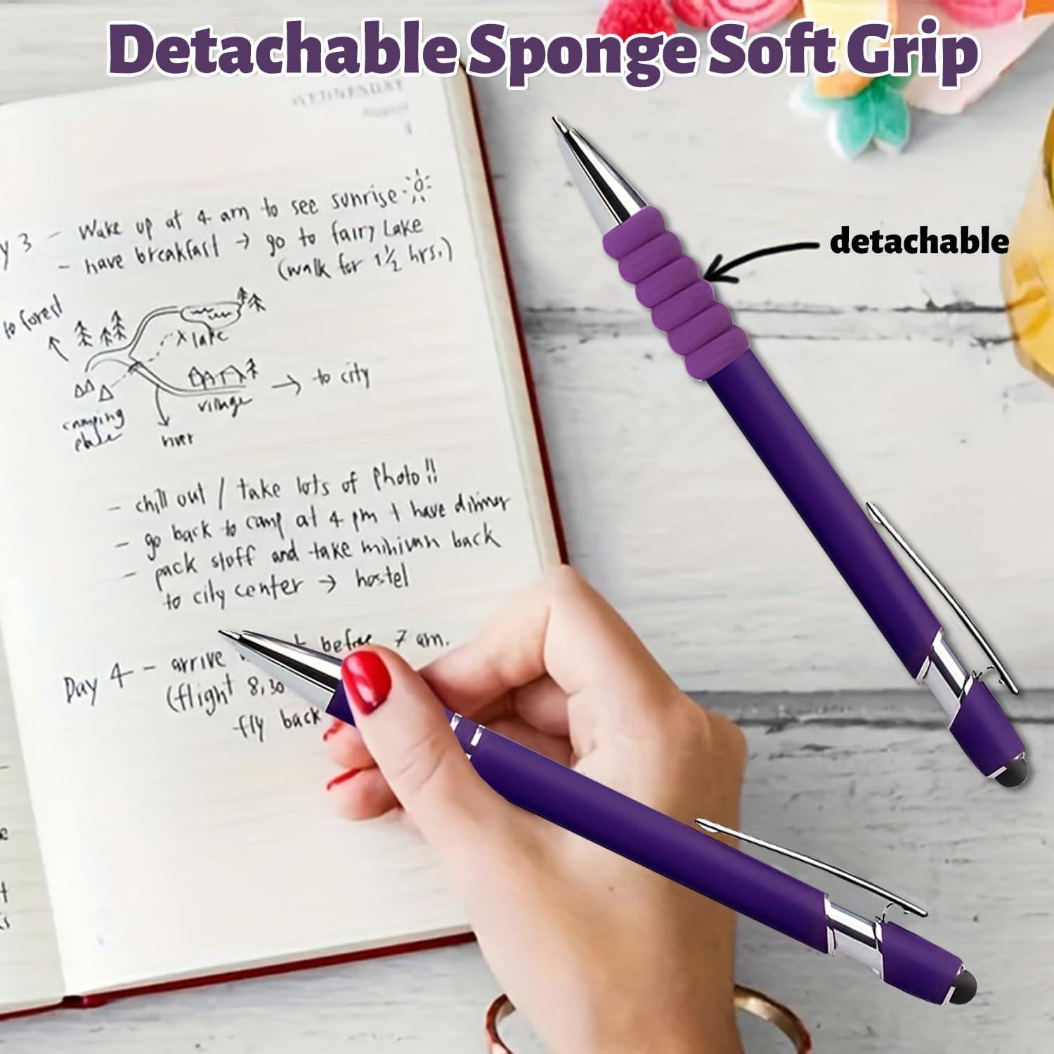 Bolígrafos 2 en 1 GINCEVHY Punta Fina 0.5mm Tinta Negra - 10 Pcs