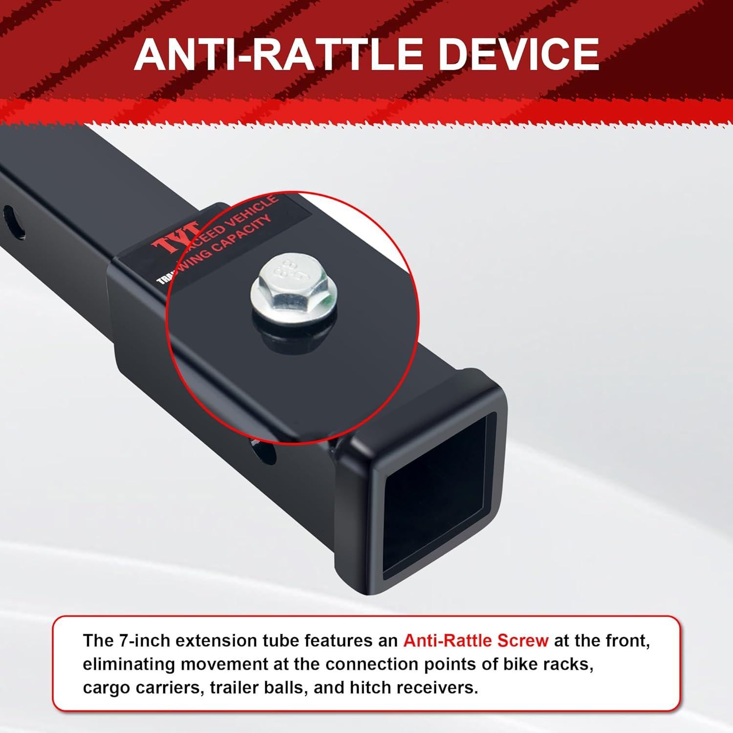 Extensor de tubo de enganche TYT 7" (17.78 cm) 5000 lbs