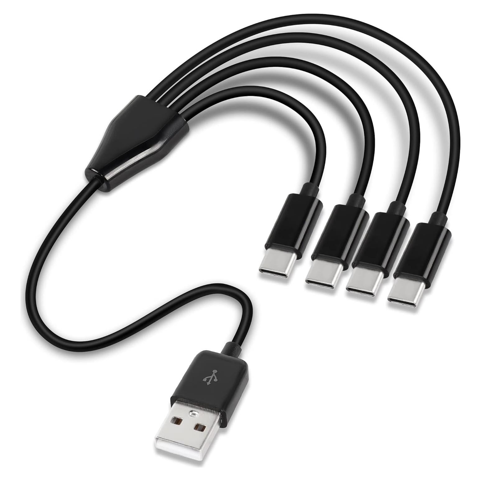 Cable Divisor USB C 4 en 1 GELRHONR 0.5M Negro