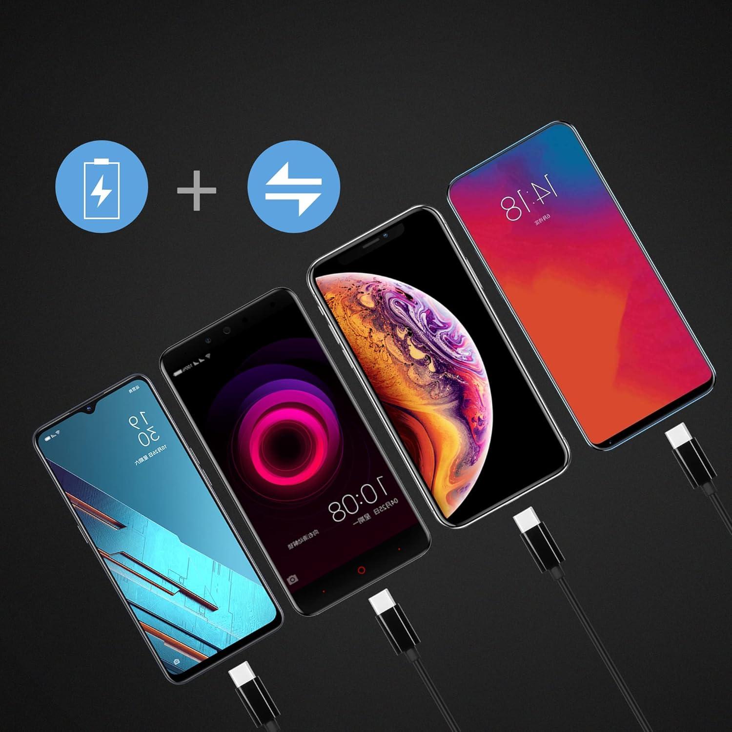 Cable Divisor USB C 4 en 1 GELRHONR 0.5M Negro