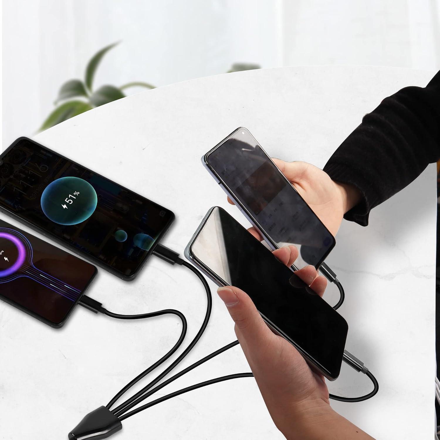 Cable Divisor USB C 4 en 1 GELRHONR 0.5M Negro