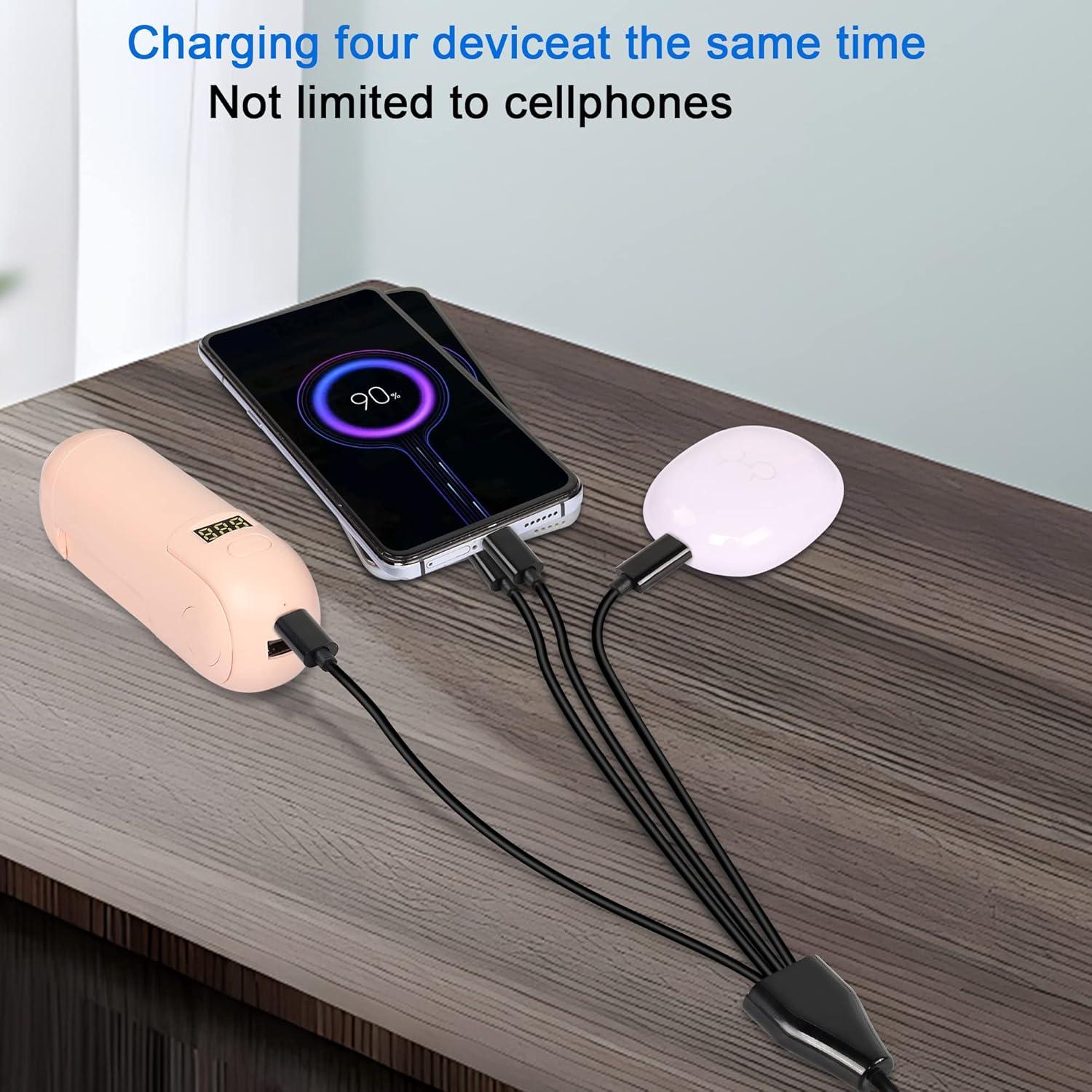 Cable Divisor USB C 4 en 1 GELRHONR 0.5M Negro