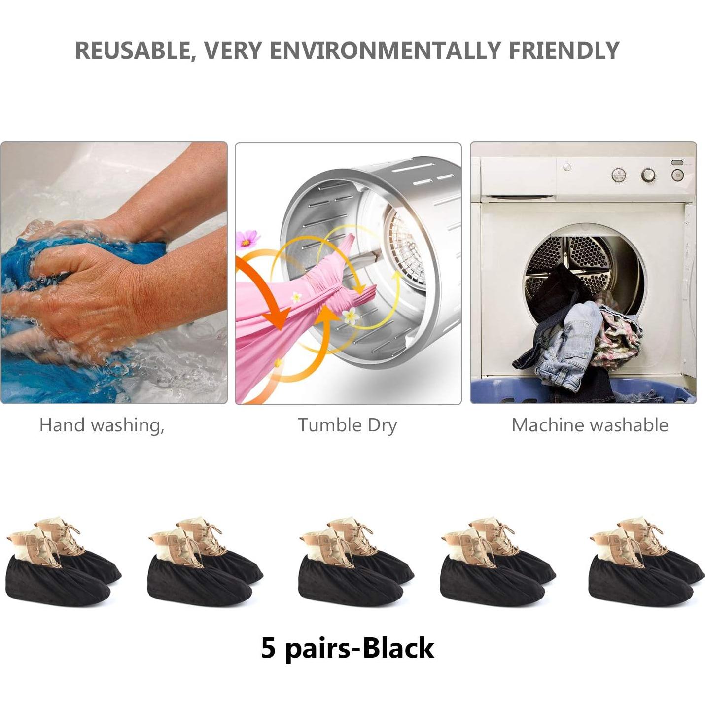 Cubiertas de Zapatos Reutilizables PlasMaller 5 Pares Antideslizantes