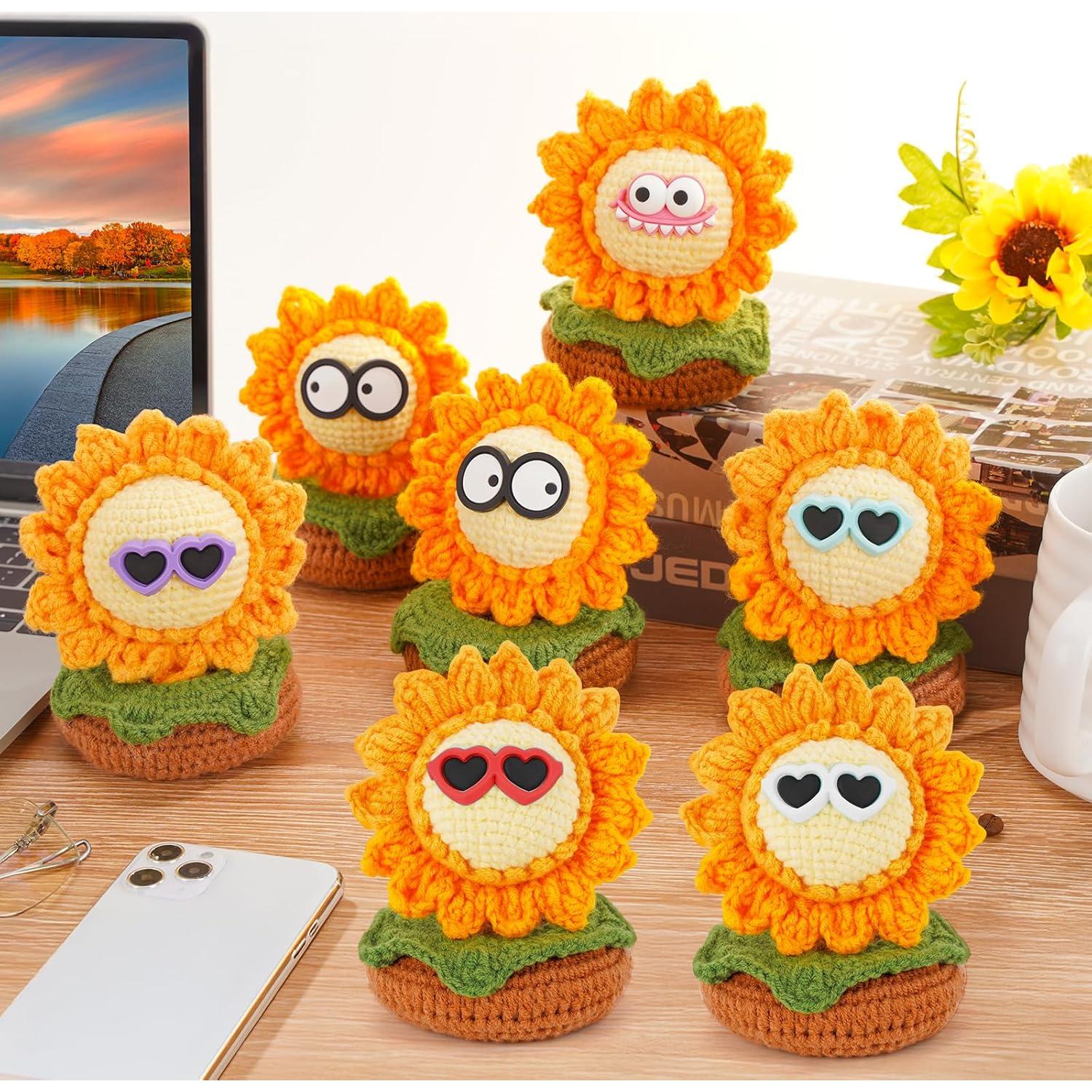 Kit de Crochet WILSHIN para Principiantes - Girasol con Tutoriales