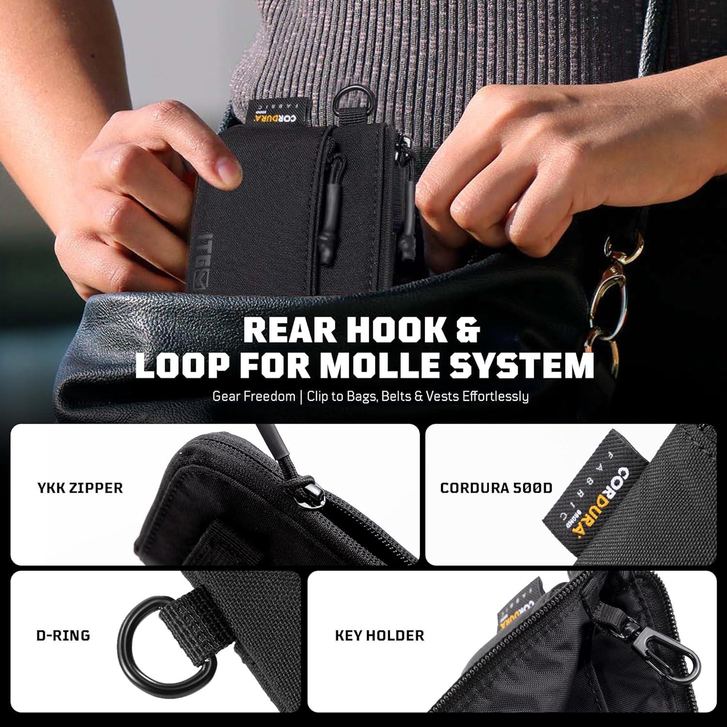 Monedero Minimalista 500D CORDURA Negro para Hombres