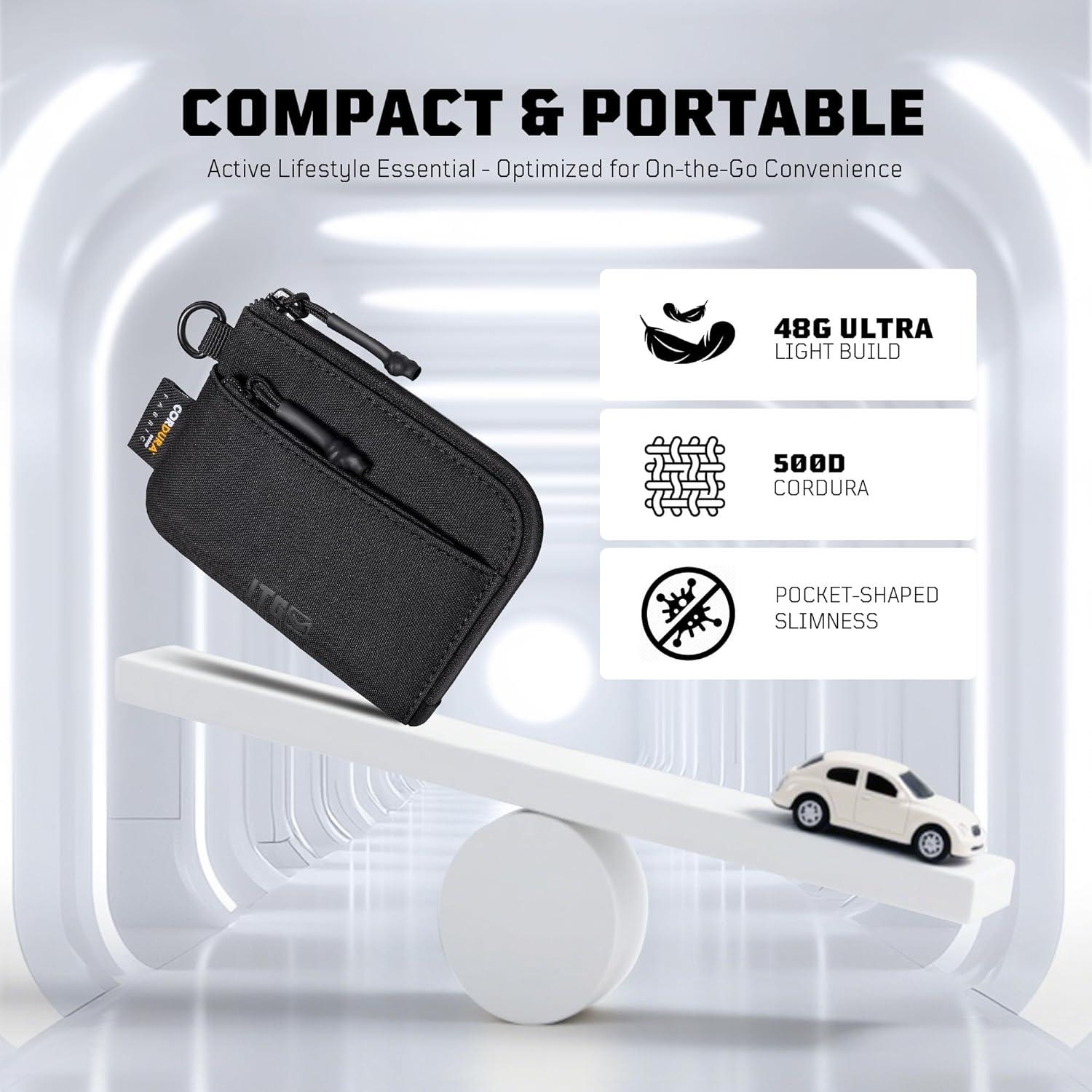 Monedero Minimalista 500D CORDURA Negro para Hombres