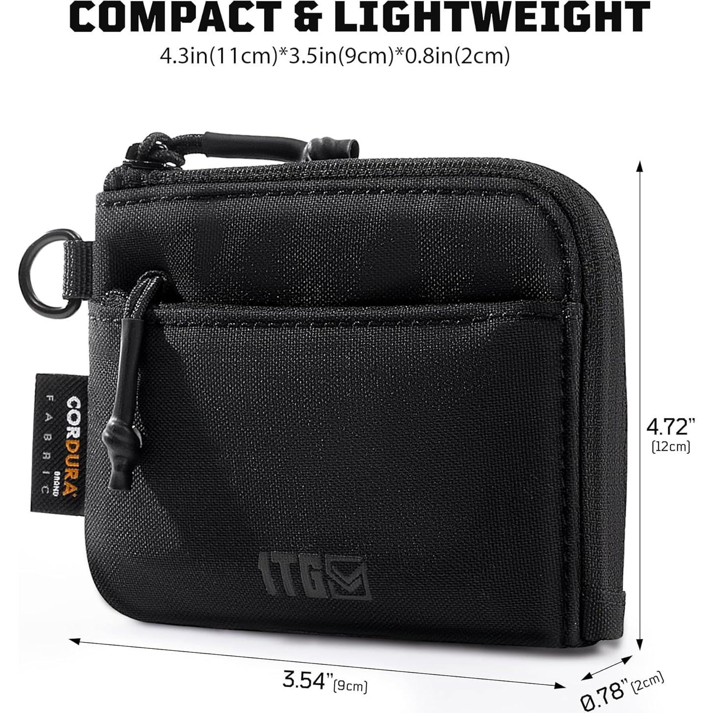 Monedero Minimalista 500D CORDURA Negro para Hombres