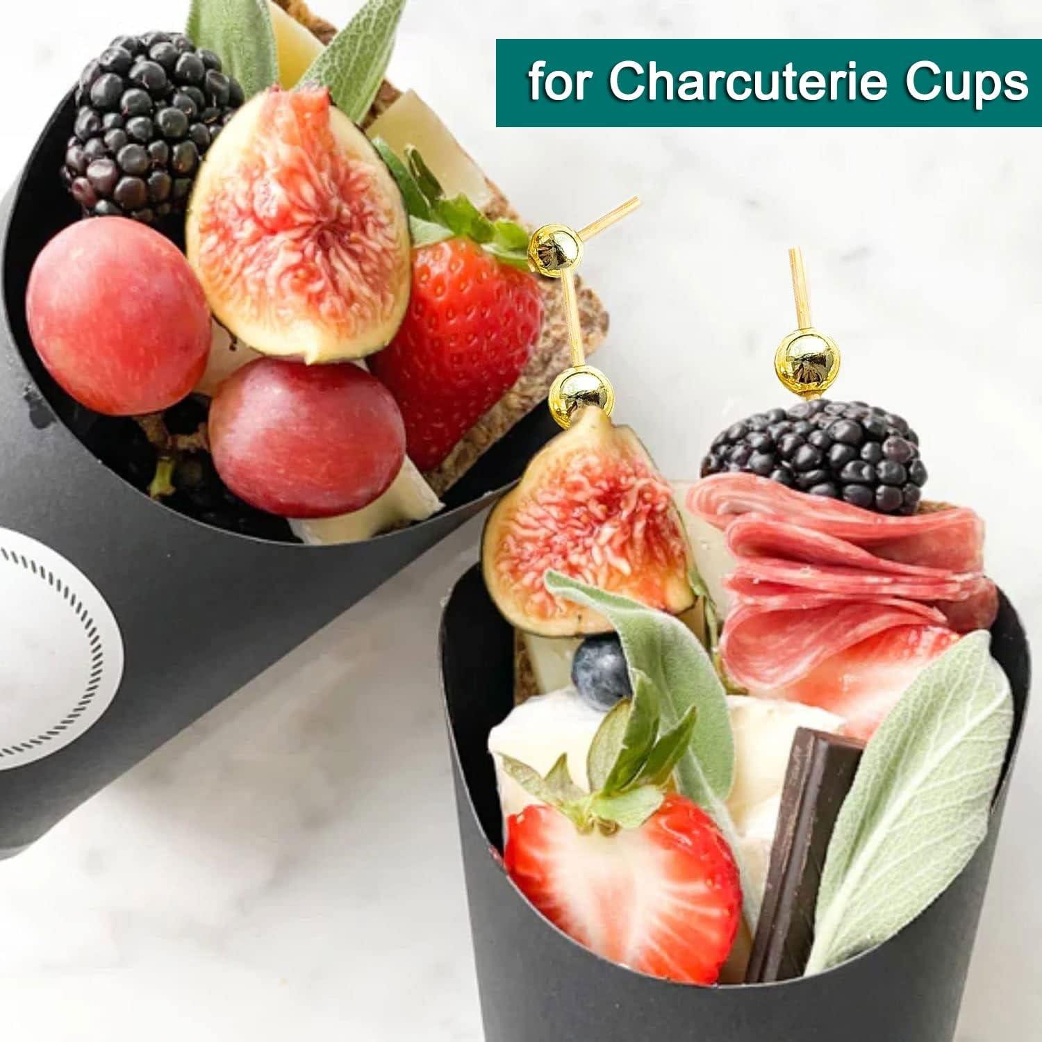 Palillos de cóctel Amovvita 100 PCS 11.94 cm perla dorada