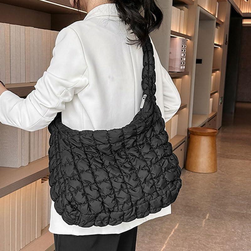 Bolso de Mano Brillante Simcat para Mujeres - Negro - 38x10x33 cm