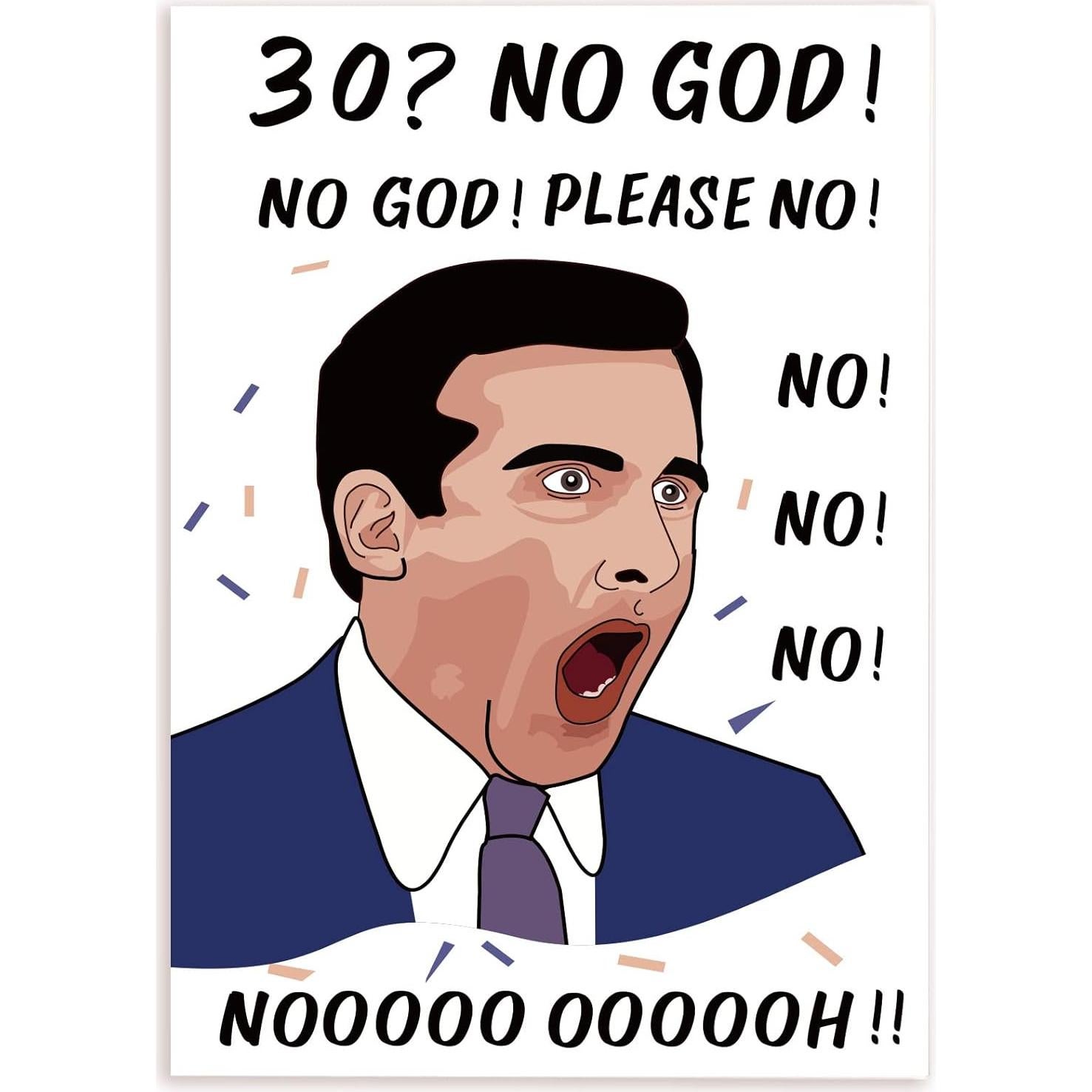 Tarjeta de Cumpleaños Divertida HEALSLA 30 Años con Sobre Kraft