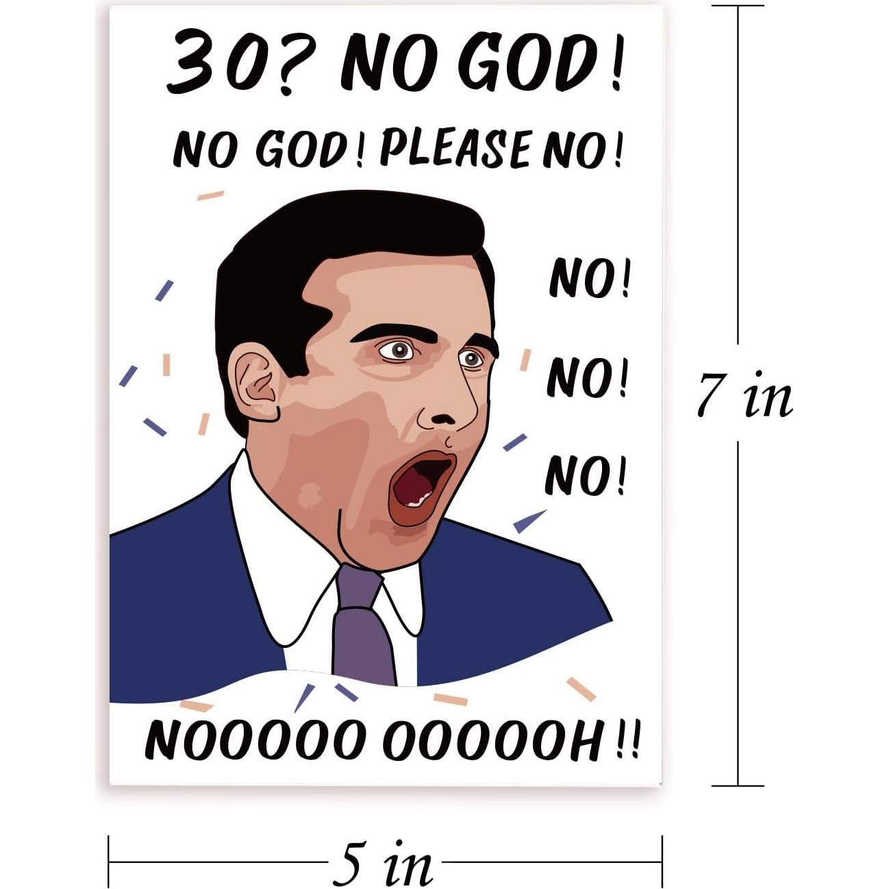 Tarjeta de Cumpleaños Divertida HEALSLA 30 Años con Sobre Kraft