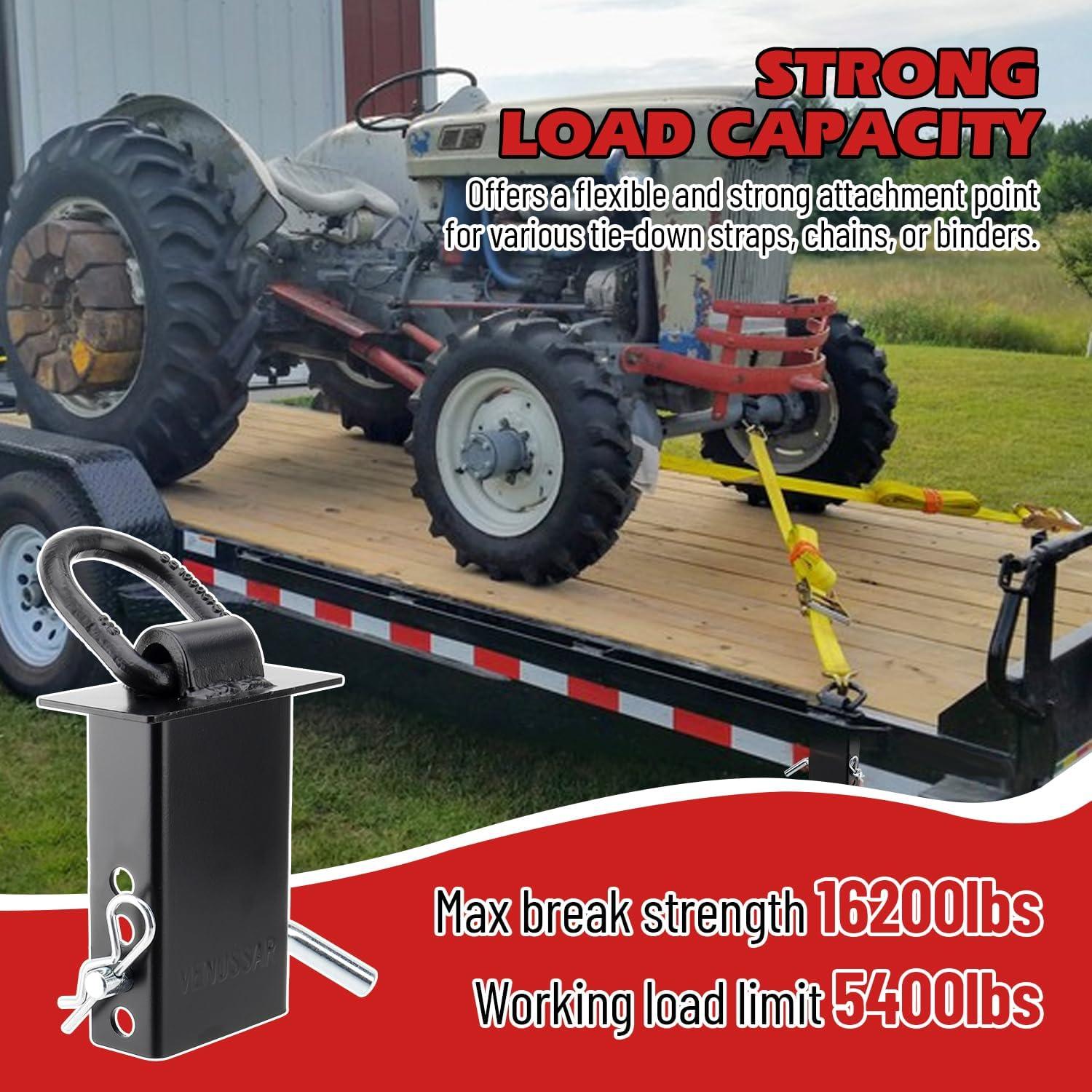 Anclajes D Ring Venussar para Remolques - Paquete de 4, 16200 lbs