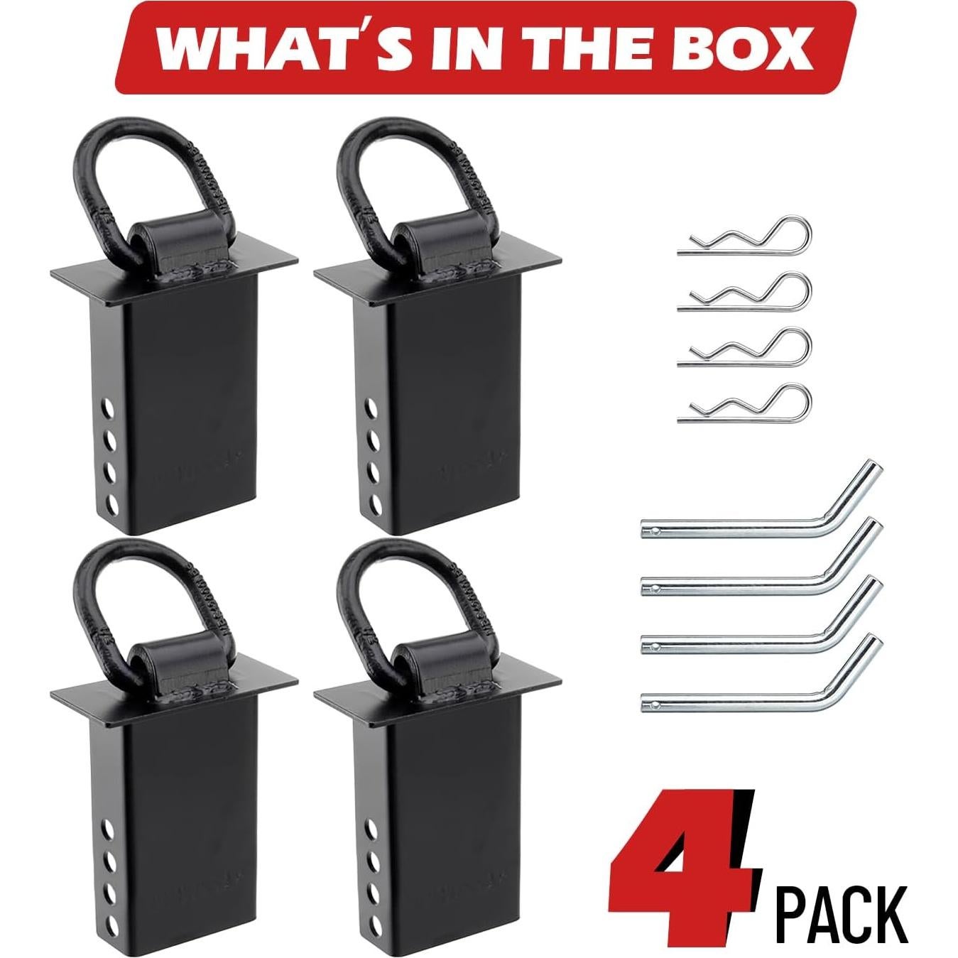 Anclajes D Ring Venussar para Remolques - Paquete de 4, 16200 lbs