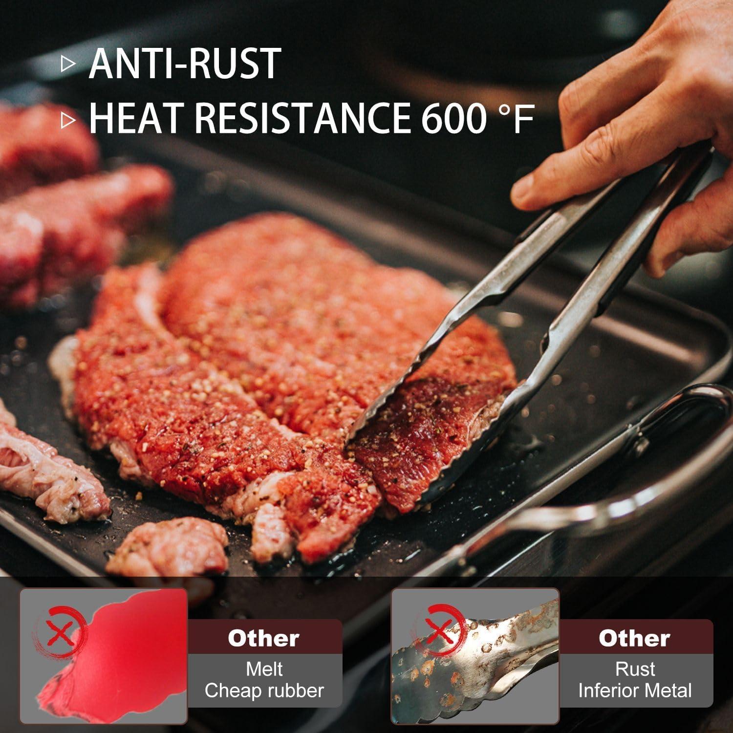 Pinzas de Cocina Eddeas 17.8 cm Acero Inoxidable Antideslizante