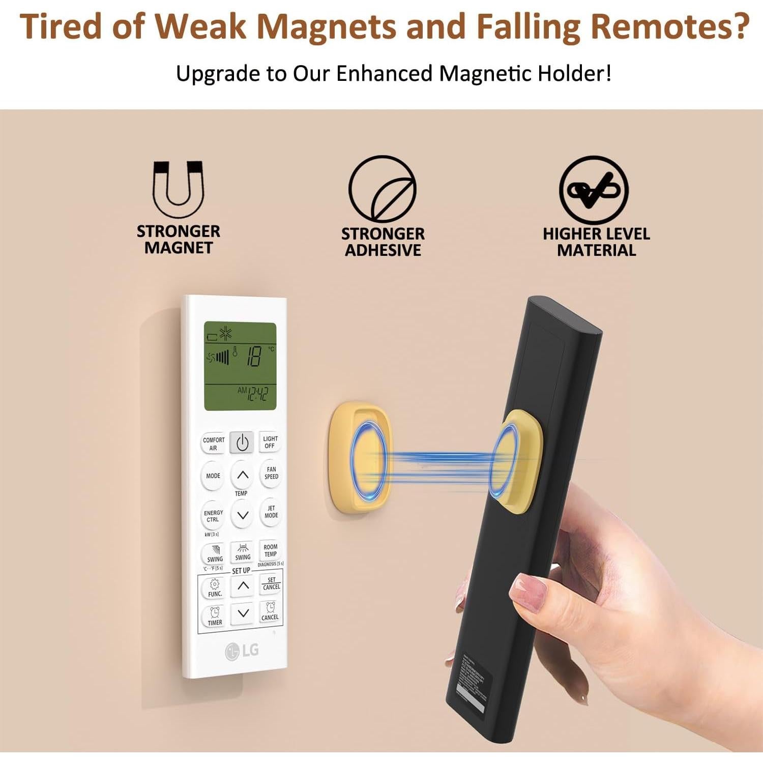Soporte Magnético para Control Remoto Tiizze - 4 Piezas