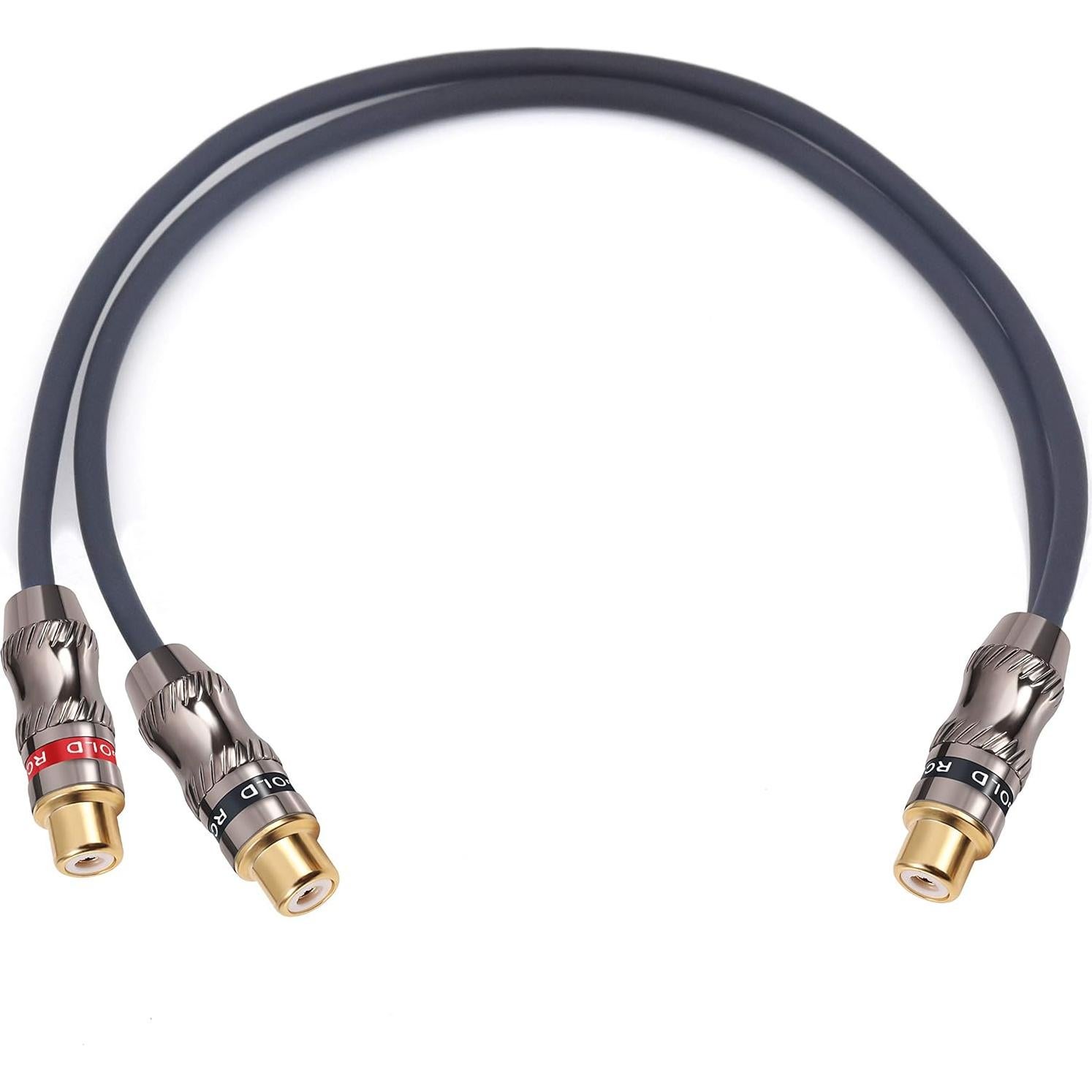 Adaptador Y-Cable RCA hembra a 2 RCA hembra Devinal 25 cm