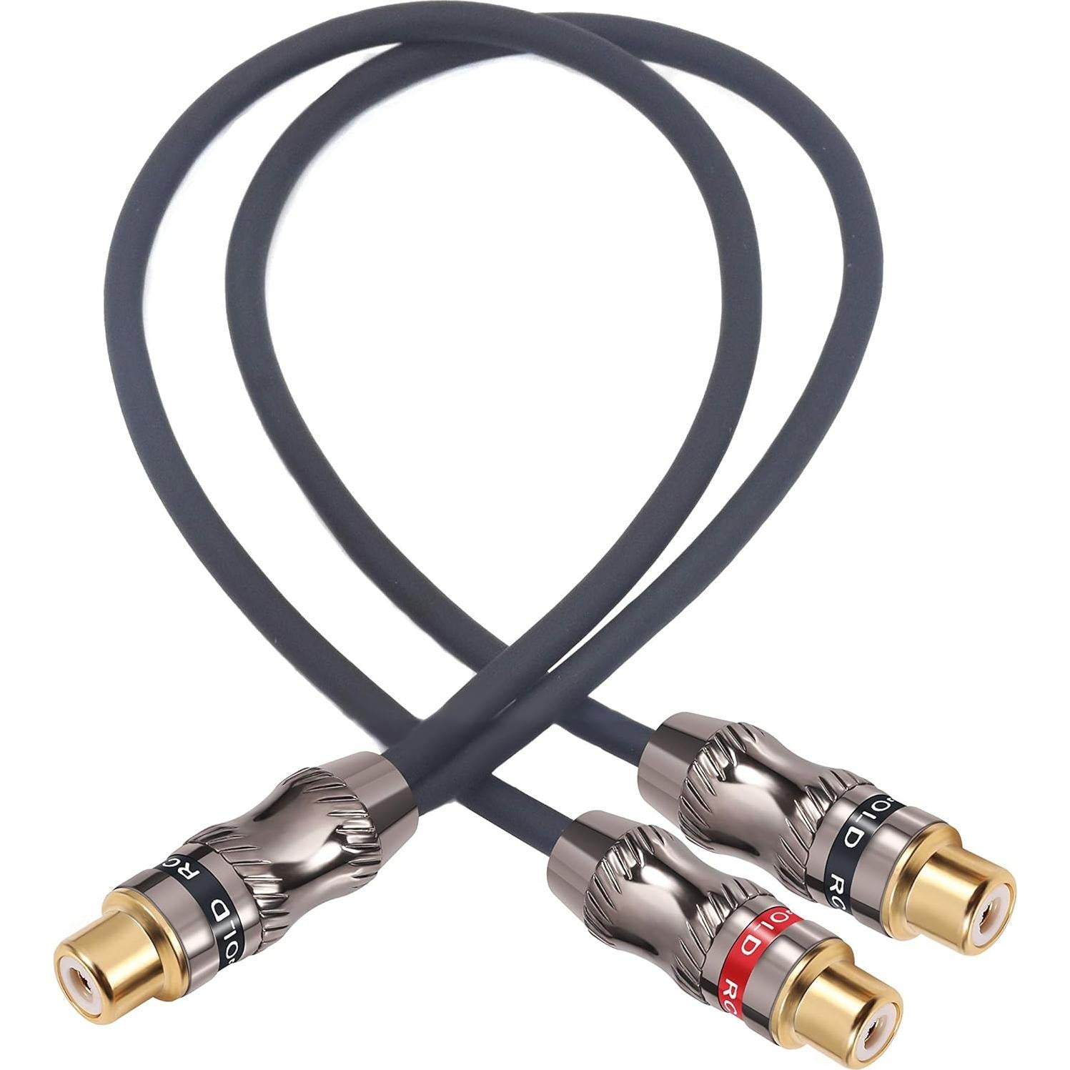 Adaptador Y-Cable RCA hembra a 2 RCA hembra Devinal 25 cm
