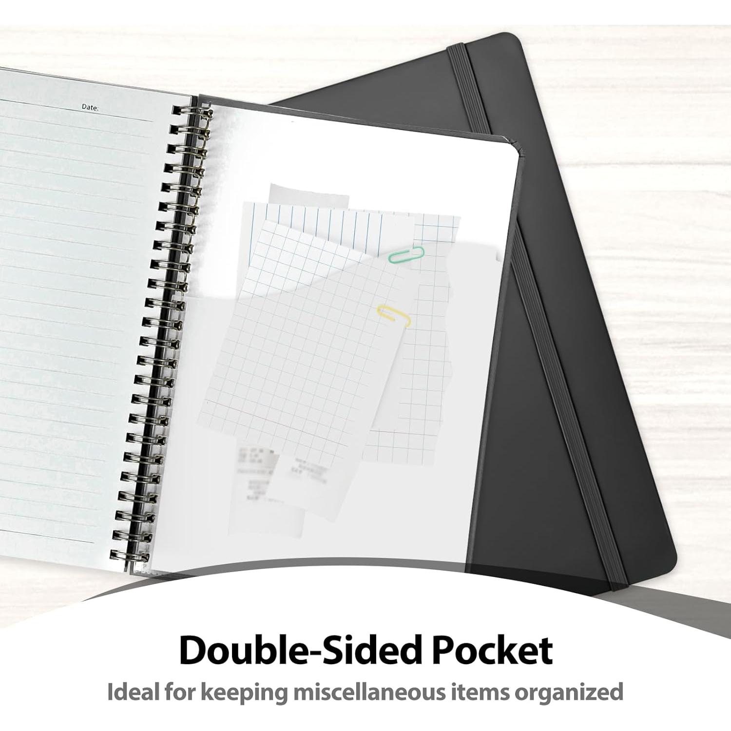 Cuaderno Espiral A5 Tapa Dura VALOME Negro 146 Páginas Rayadas