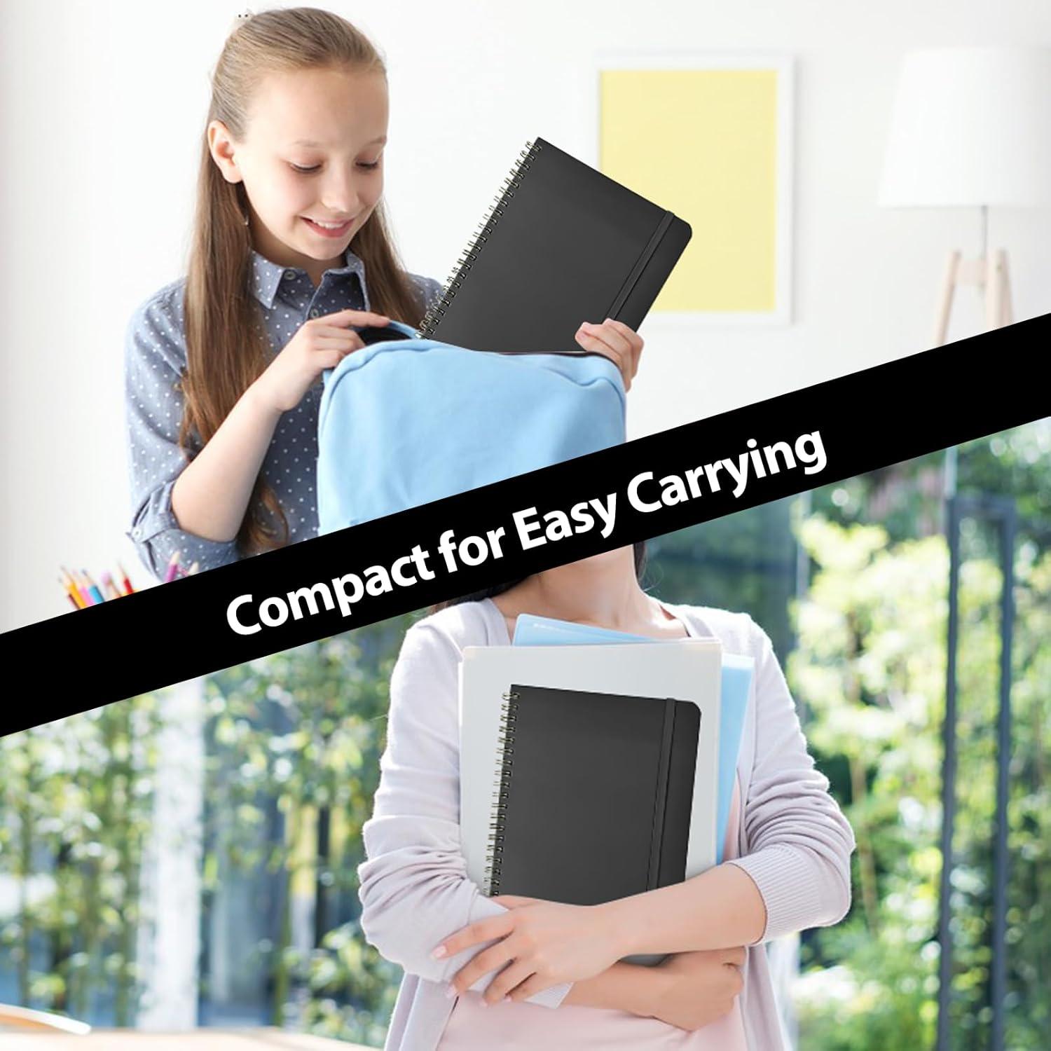 Cuaderno Espiral A5 Tapa Dura VALOME Negro 146 Páginas Rayadas