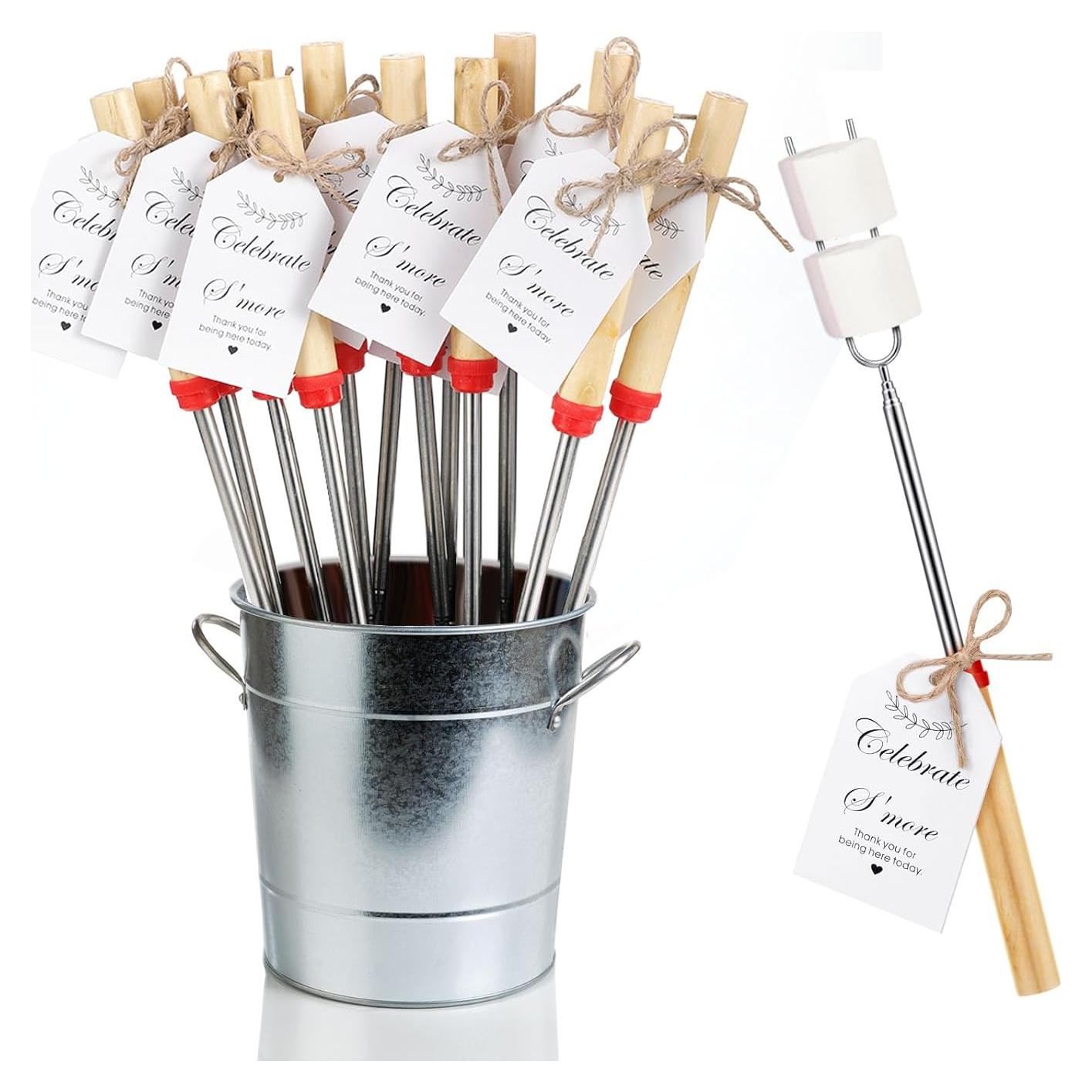 12 Sets de Favor de Fiesta S'mores con Palos Retráctiles Yoande