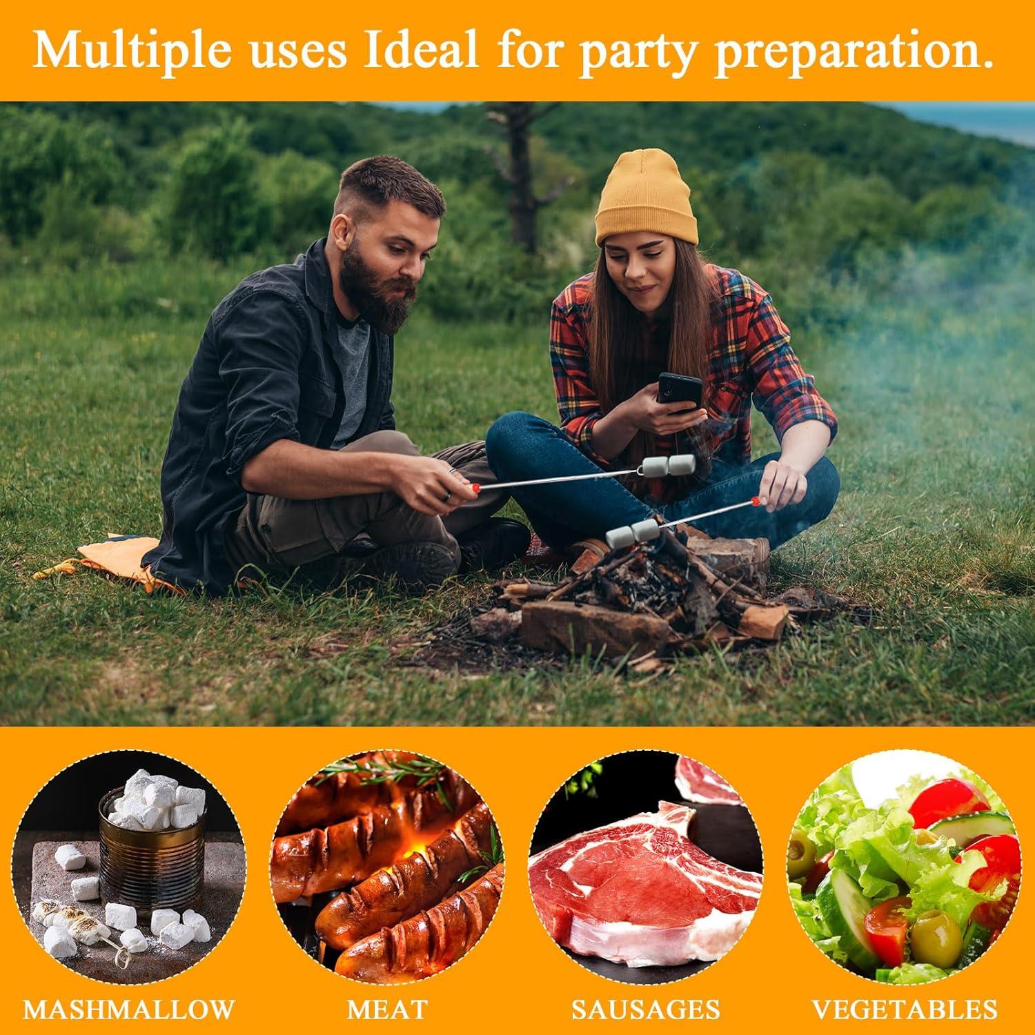 12 Sets de Favor de Fiesta S'mores con Palos Retráctiles Yoande