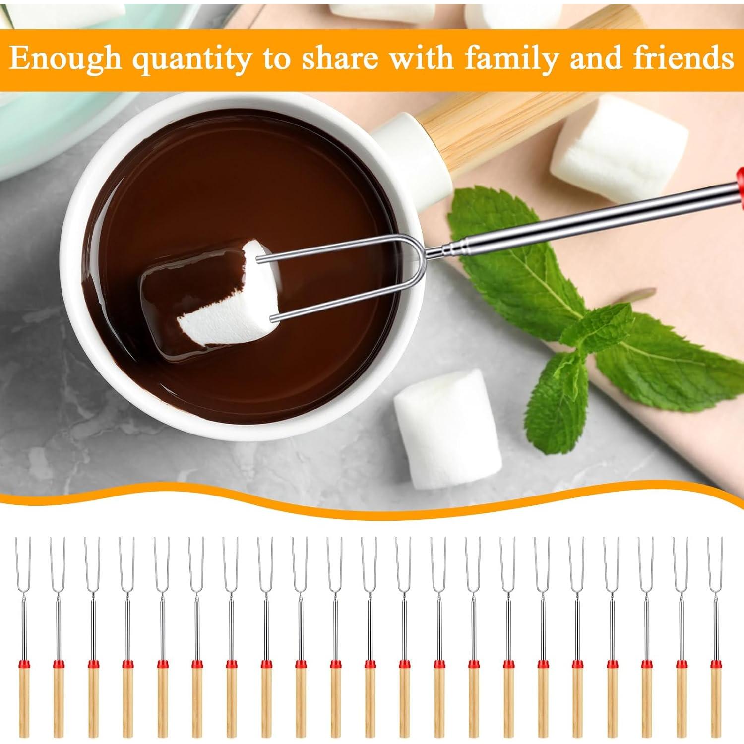 12 Sets de Favor de Fiesta S'mores con Palos Retráctiles Yoande