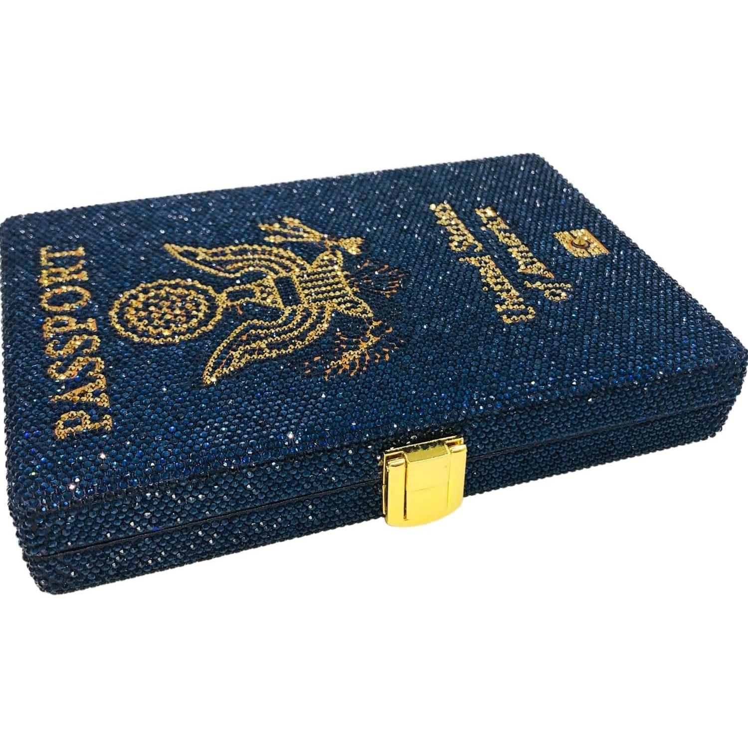 Clutch de Cristal Boutique De FGG Pasaporte Americano Mini