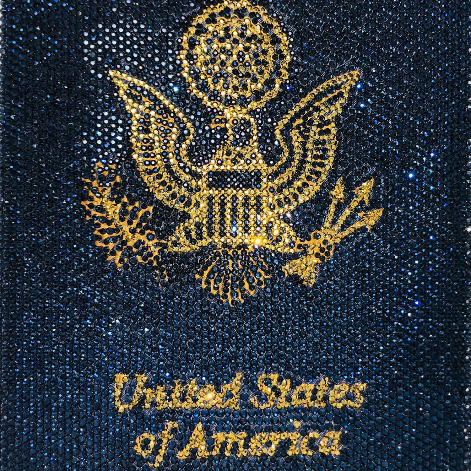 Clutch de Cristal Boutique De FGG Pasaporte Americano Mini