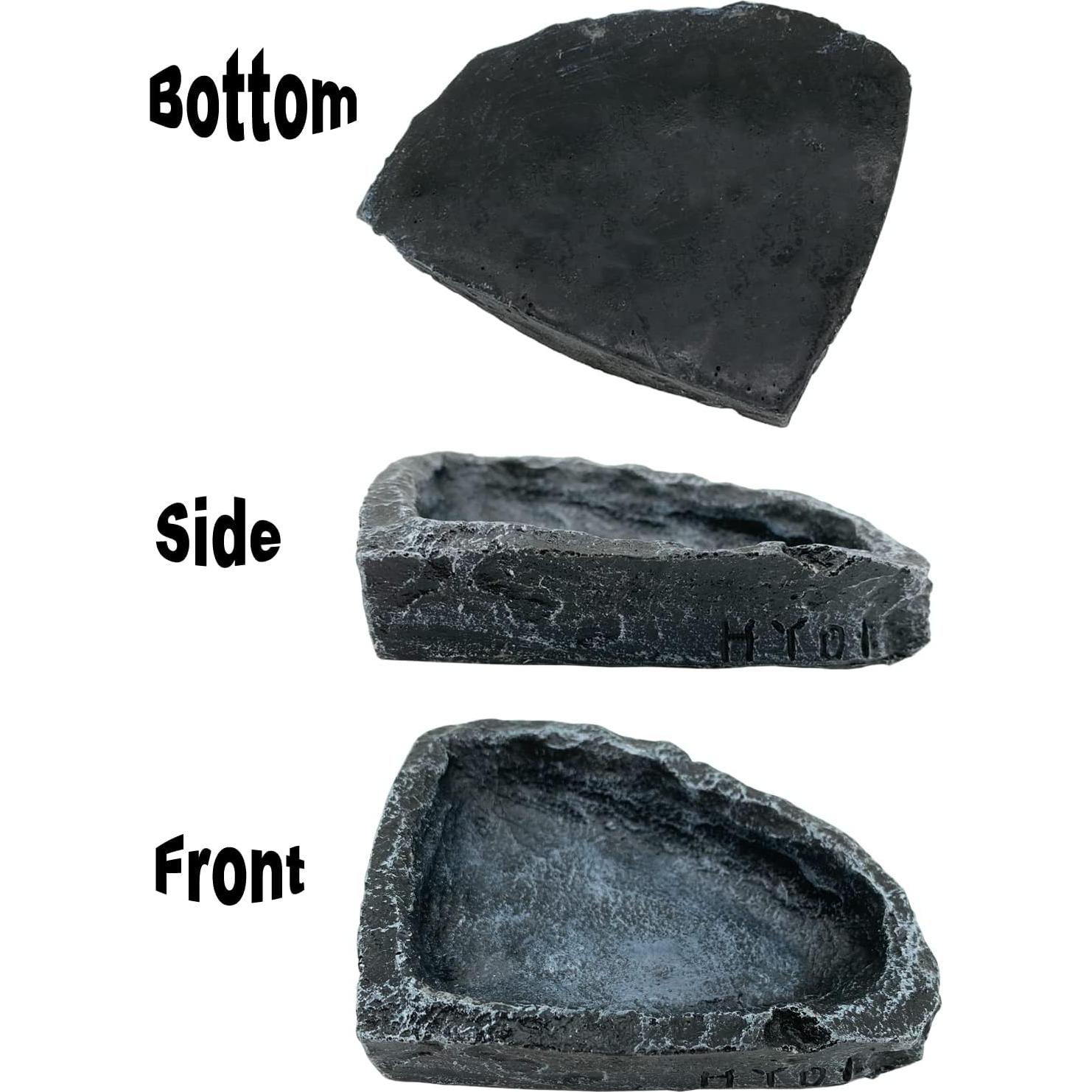 Paquete de 2 Platos de Resina para Reptiles CATENESS 8cm