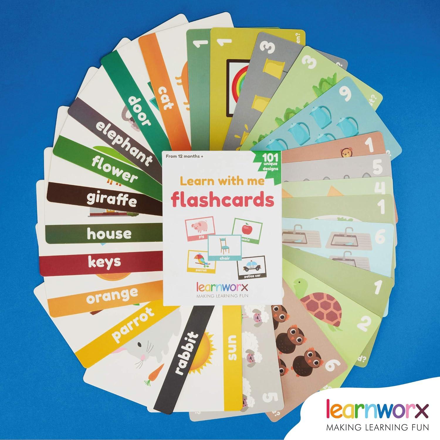Tarjetas Didácticas LearnWorx 101 para Bebés 1-3 Años