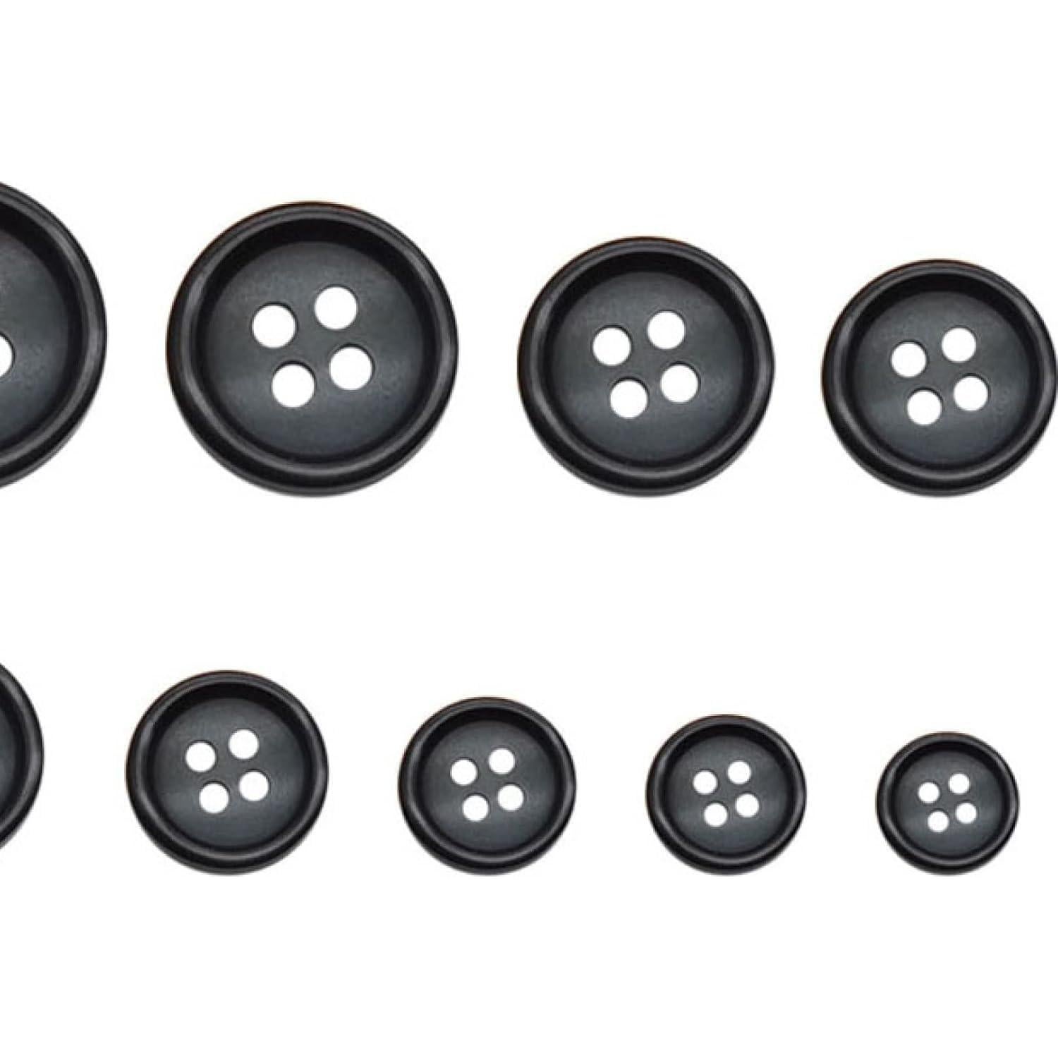 Botones de Madera Negros para Costura HC Heart - 4 Agujeros