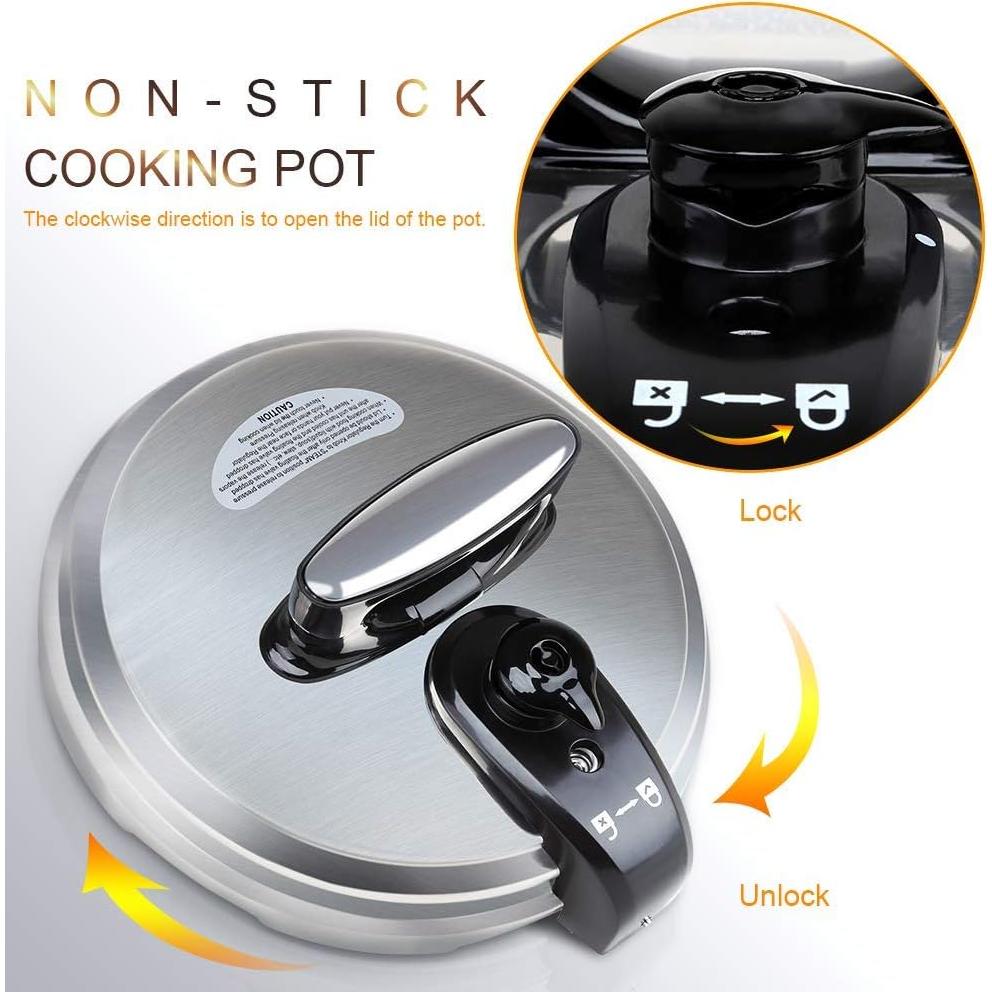 Olla a presión eléctrica prepAmeal 6QT 8 en 1 multifuncional