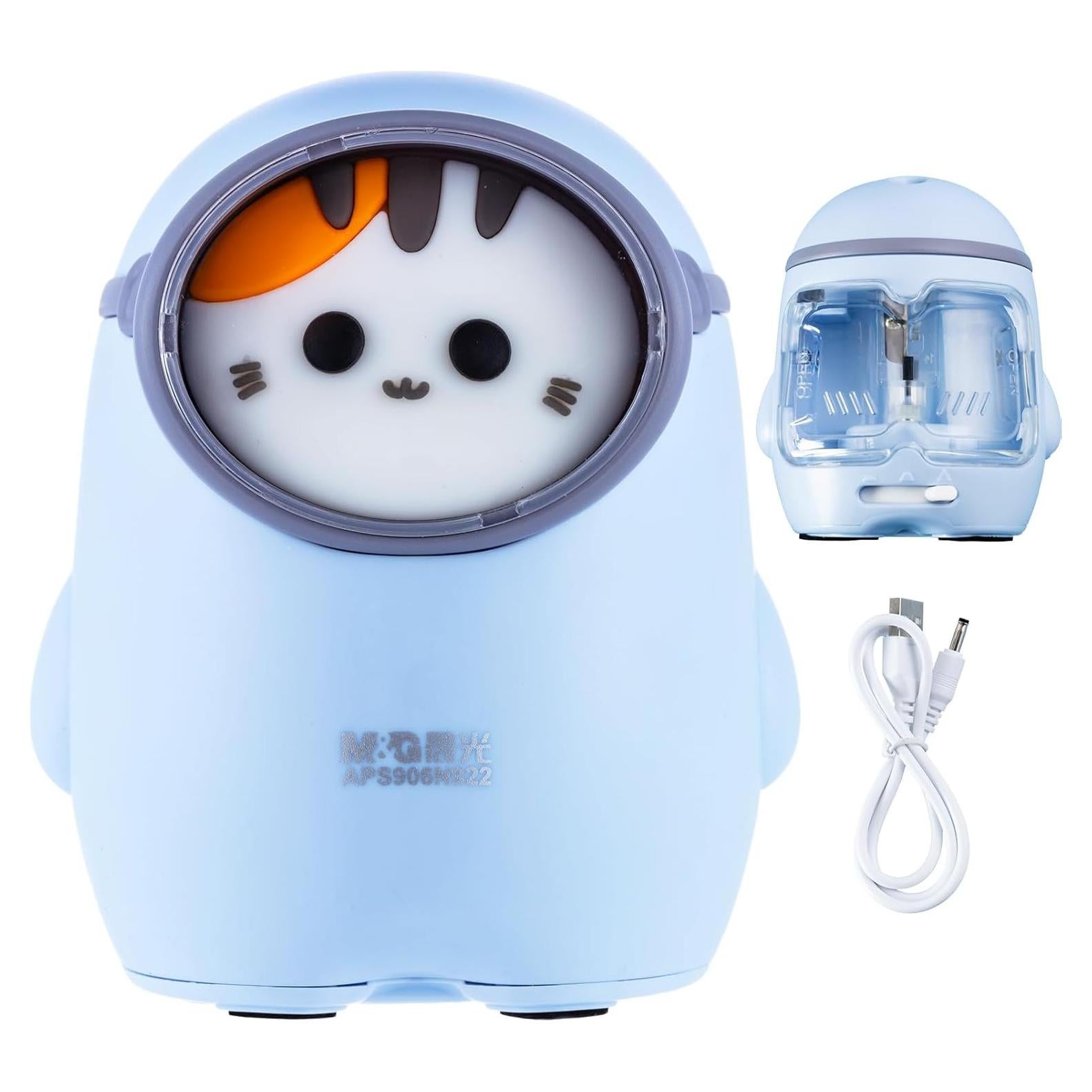 Sacapuntas Eléctrico M&G Azul Portátil USB/Batería 198g