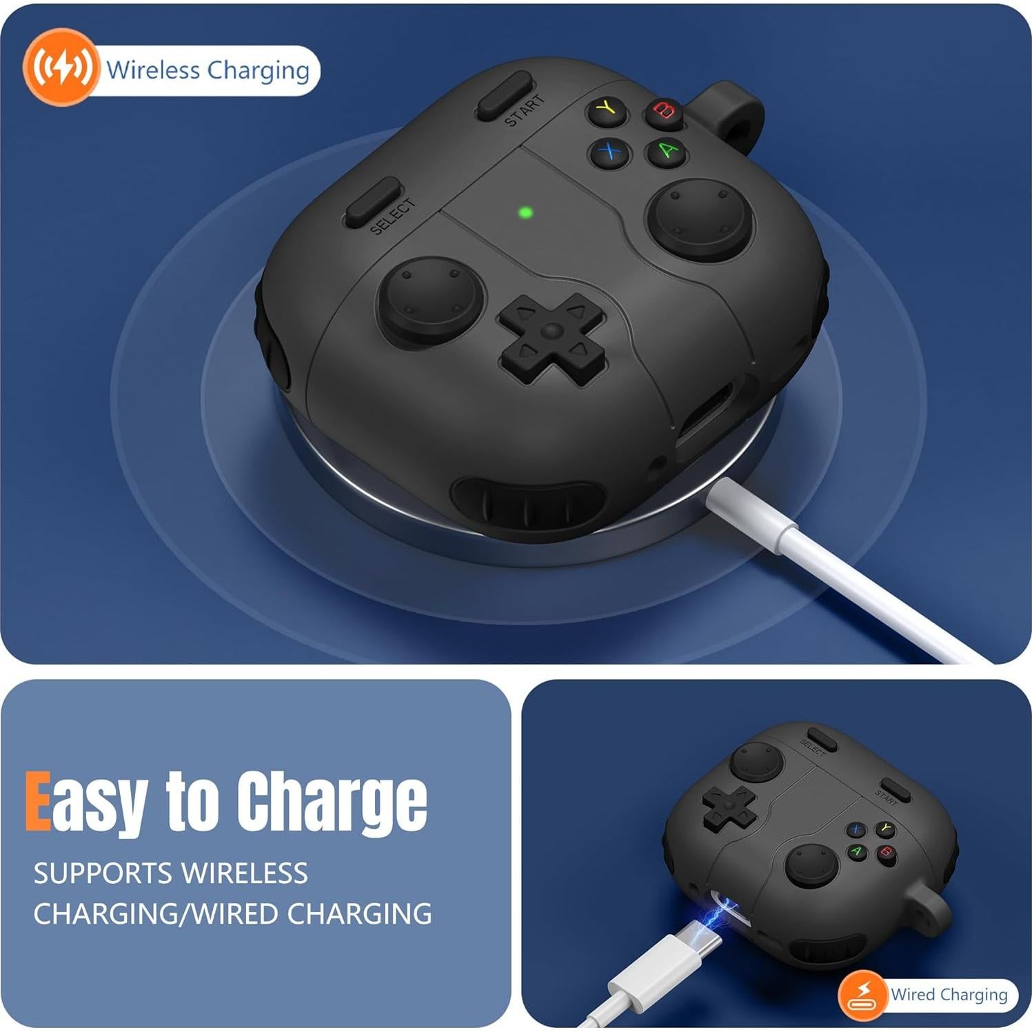 Funda de Silicona Getino para AirPods 4 2024 con Kit de Limpieza