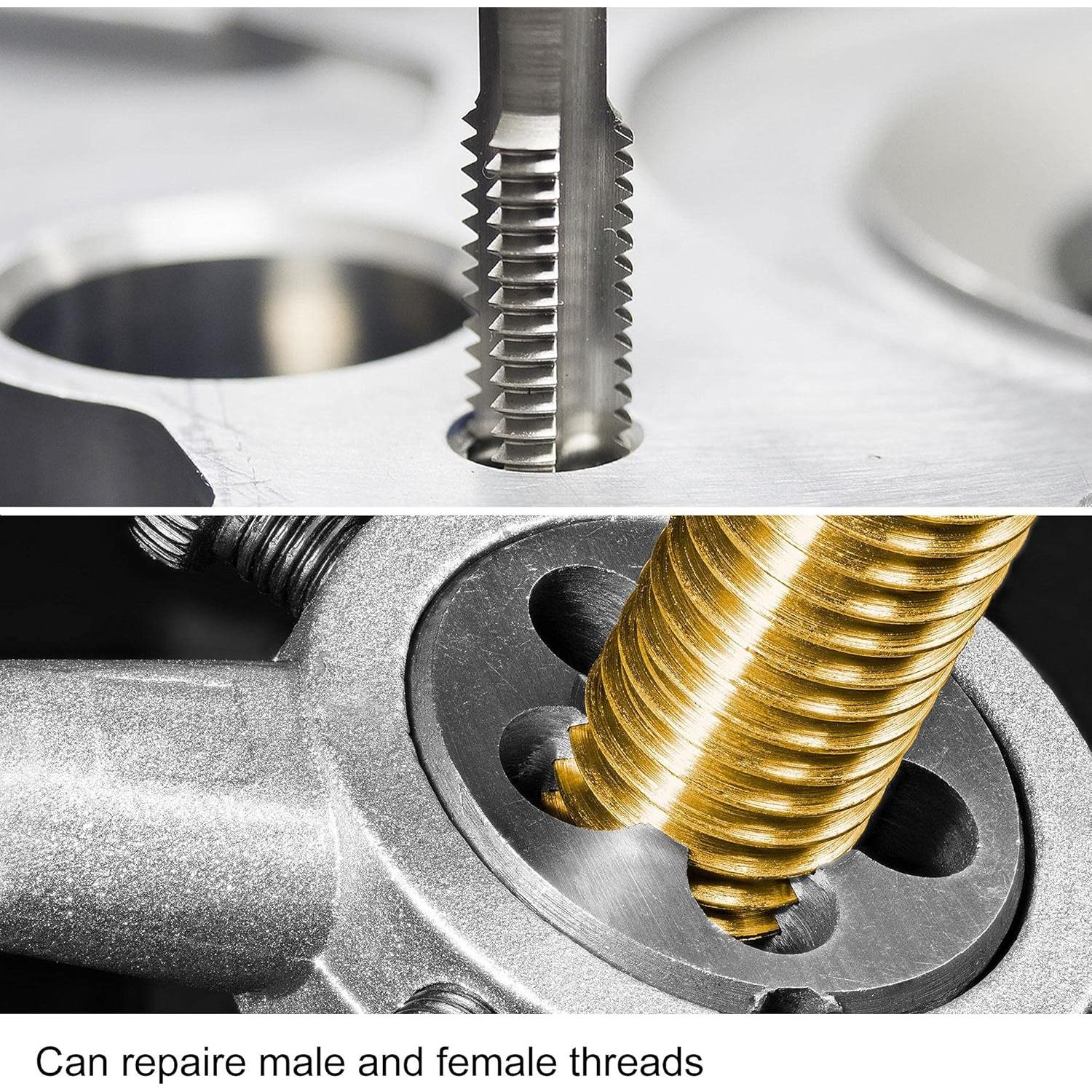 Juego de Machos y Matrices M5 x 0.5mm uxcell - HSS y Acero