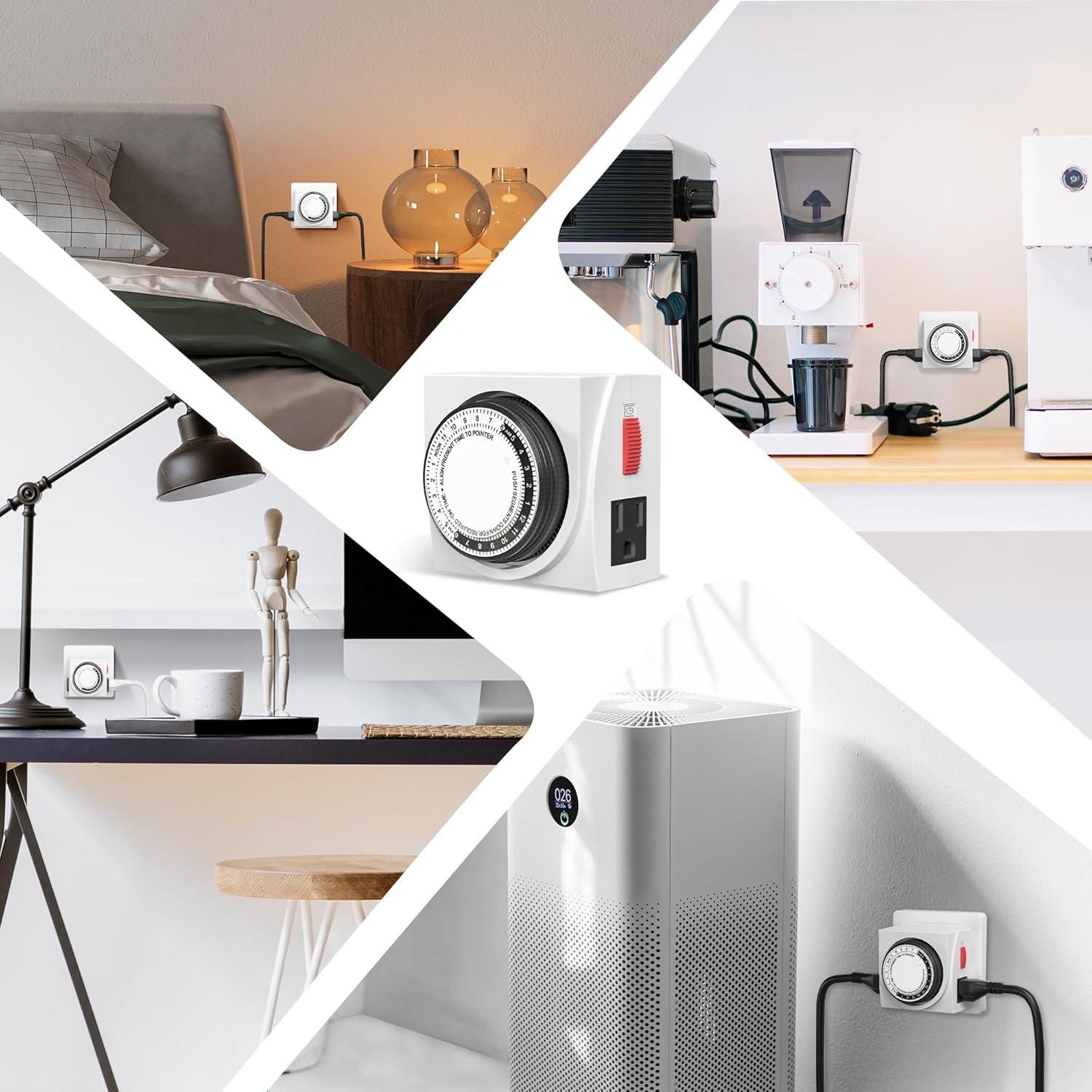 Temporizador Mecánico BN-LINK 24 Horas Doble Salida 1875W