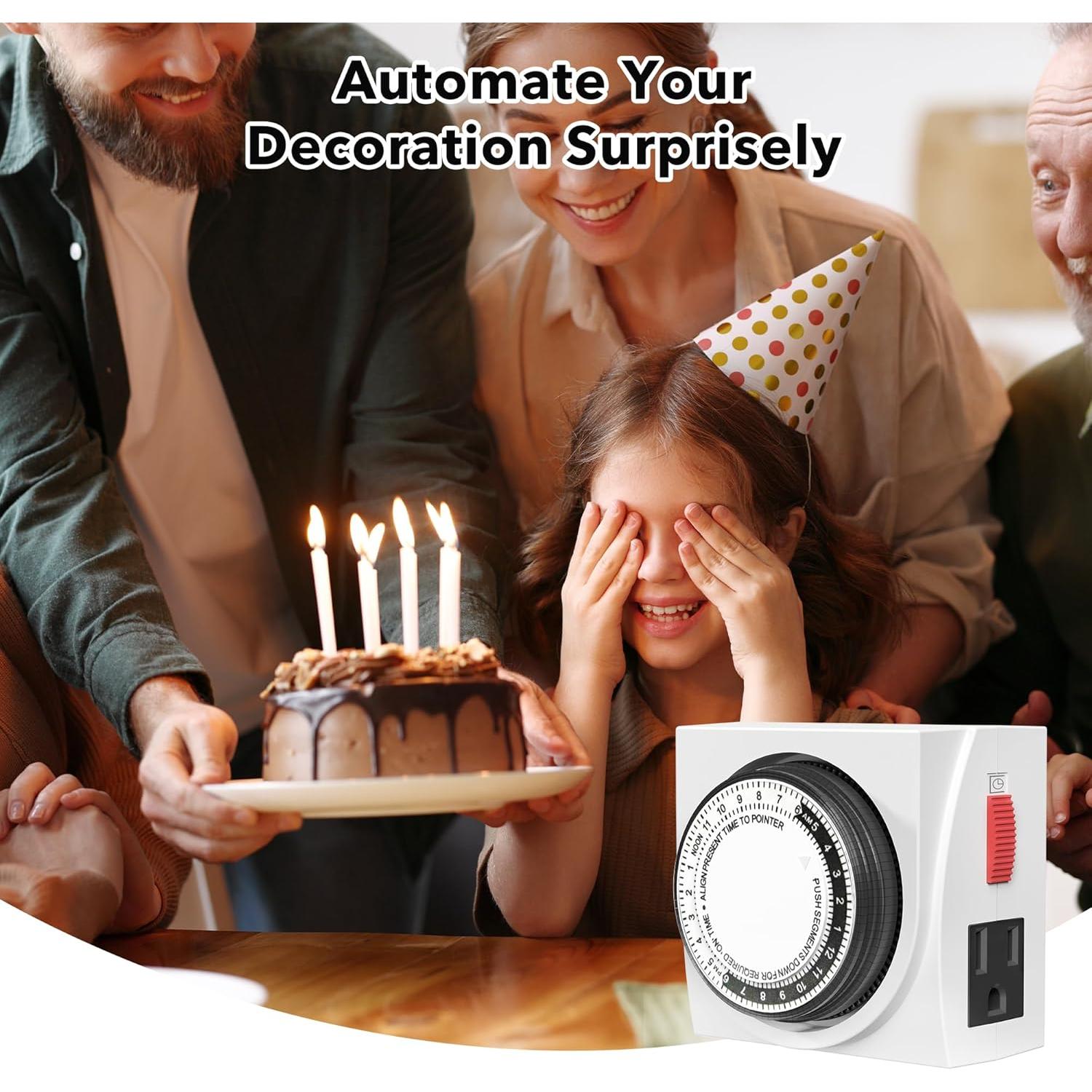 Temporizador Mecánico BN-LINK 24 Horas Doble Salida 1875W